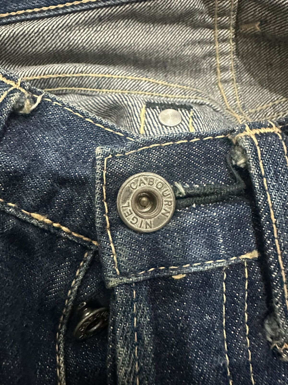 Nigel Cabourn Vintage 90s Nigel Cabourn Selvedge Clawmark Distress Jeans Size US 30 / EU 46 - 21 Thumbnail