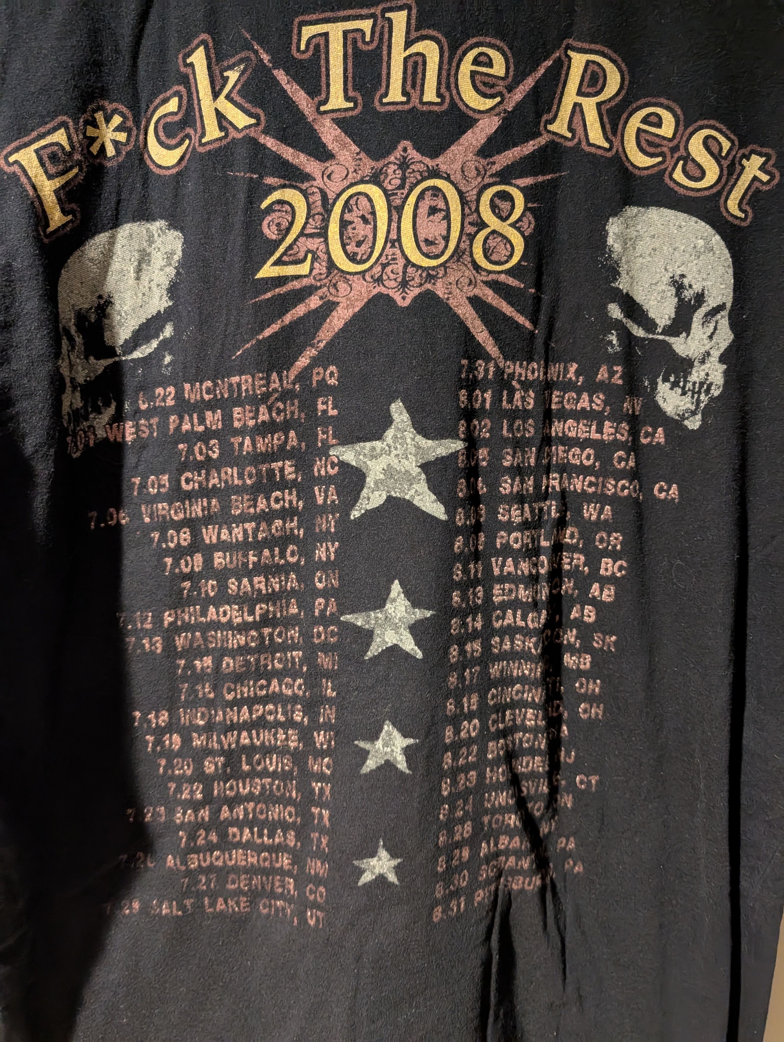Band Tees Vintage 2008 Motley Crue F*uck the Rest Tour Music T-Shirt Size US XL / EU 56 / 4 - 5 Thumbnail