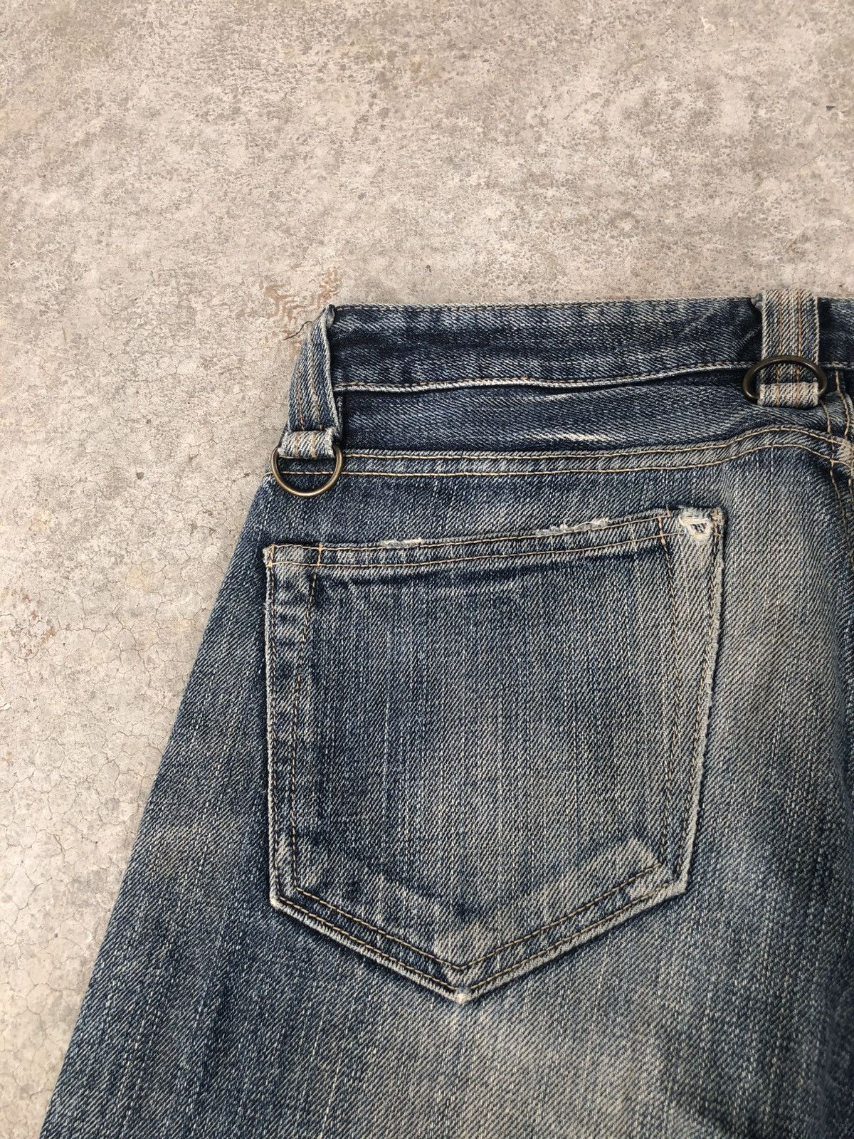 BUFFALO BOBS Buffalo Flared Selvedge Jeans Distressed Denim Size US 31 - 17 Thumbnail