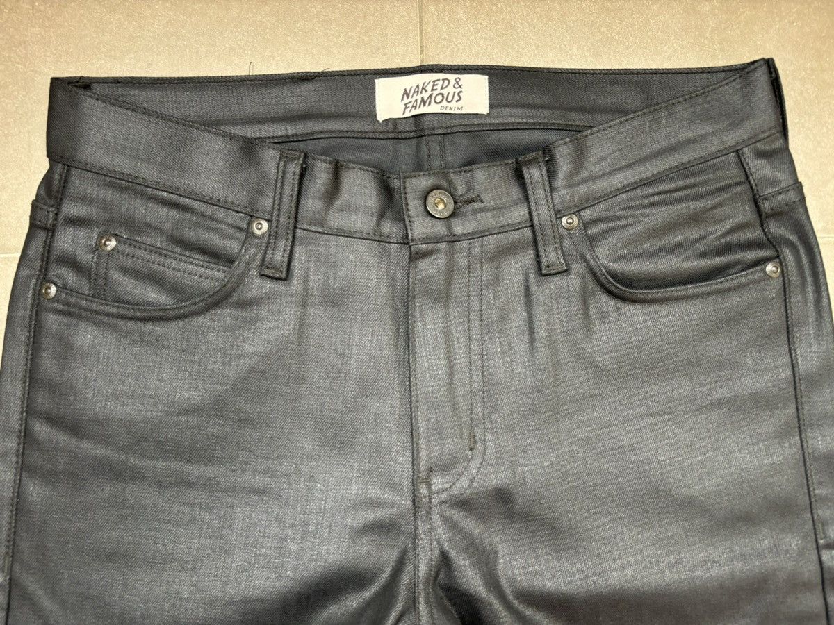 Naked & Famous Naked & Famous Denim - Black Waxed Jeans Size US 31 - 5 Thumbnail