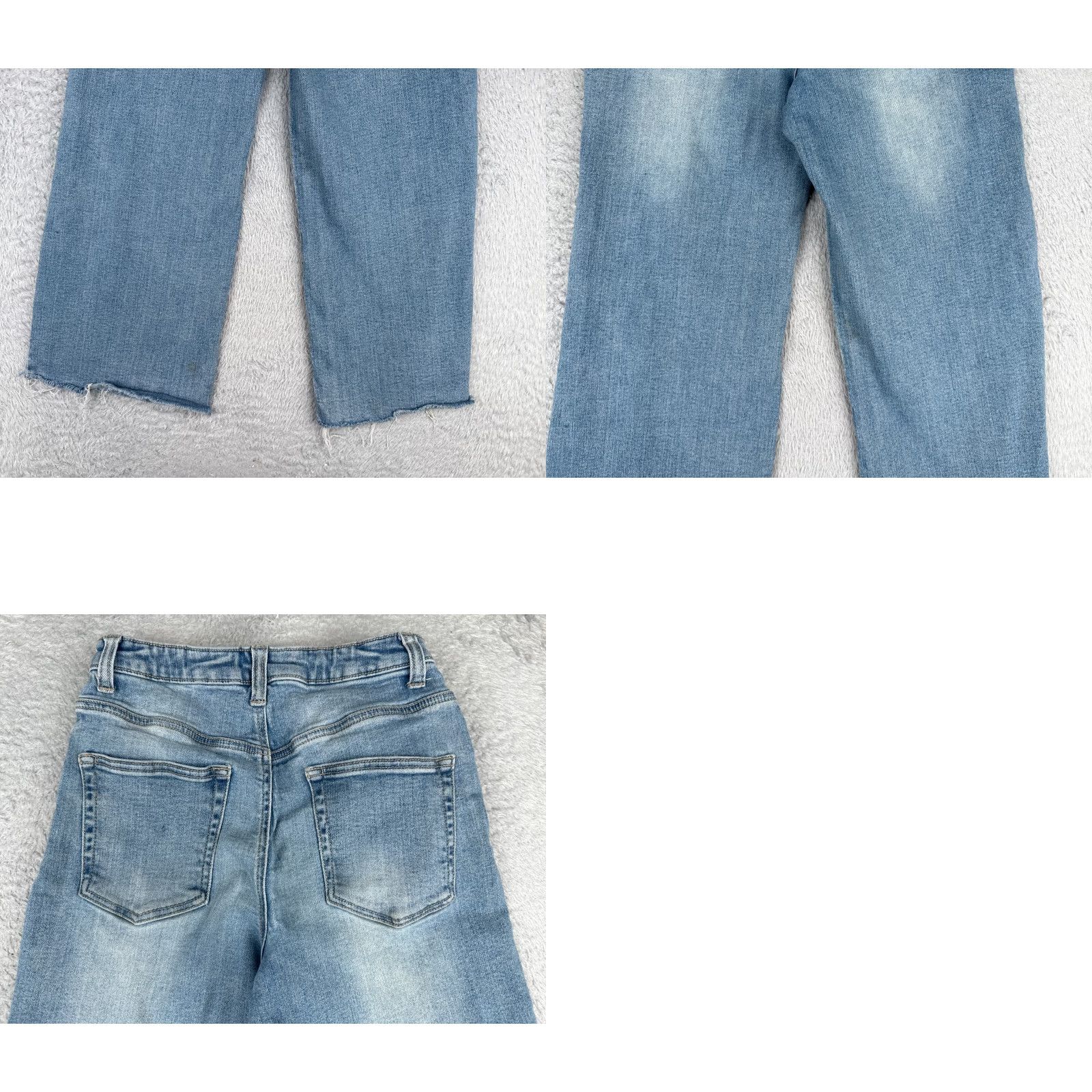 Vintage SO Jeans Juniors Blue Denim Wide Leg High Rise Jeans Women Cotton Blend Distressed 5-Pocket Design Medium Wash 9 Size 30" / US 8 / IT 44 - 10 Thumbnail