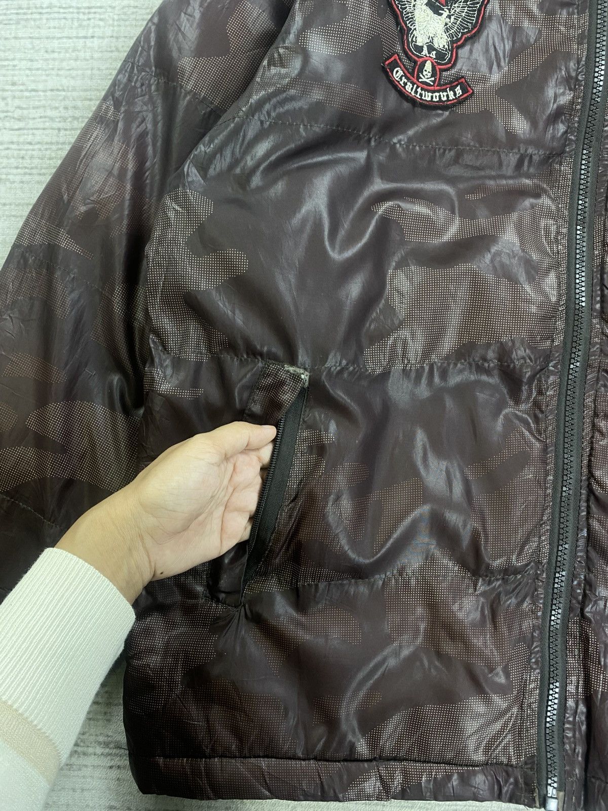 Japanese Brand × Vintage Vtg Natural Basic Cycle Puffer Down Fullzip Hoodie Jacket Size US M / EU 48-50 / 2 - 8 Thumbnail