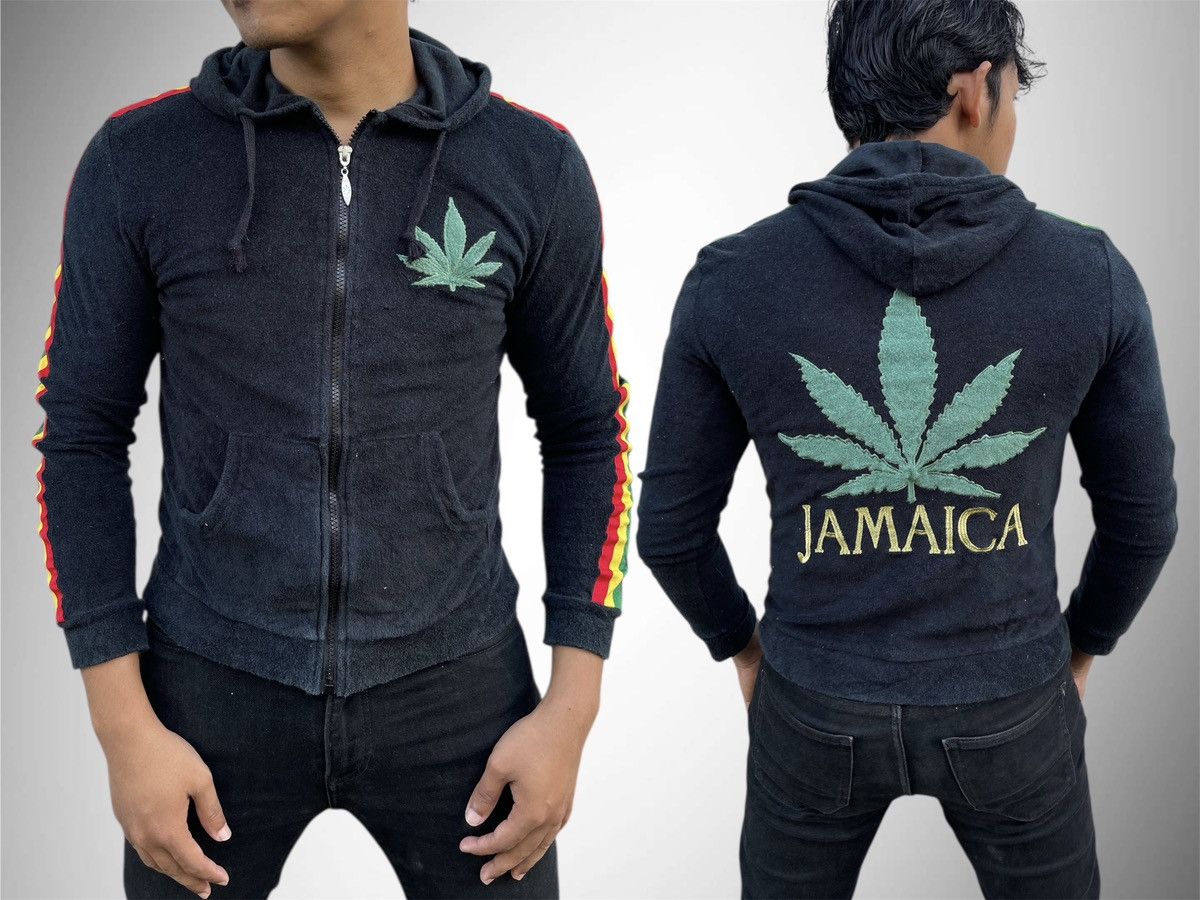 Japanese Brand 🔥RARE🔥 JAMAICA MARIJUANA LOGO SWEATER HOODED Size US S / EU 44-46 / 1 - 1 Thumbnail
