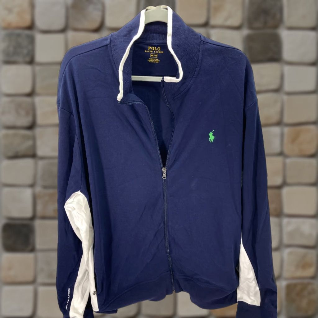 Polo Ralph Lauren Polo Ralph Lauren Track Jacket Mens XXL Zip Up Blue White Logo Windbreaker Long Sleeve Size US XXL / EU 58 / 5 - 1 Thumbnail