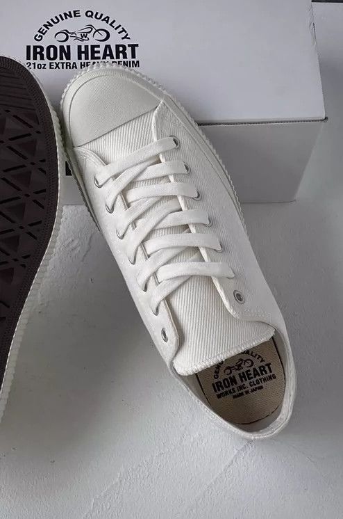 Iron Heart Iron heart Heavy white denim vulcanized shoes Size US 8 / EU 41 - 4 Thumbnail
