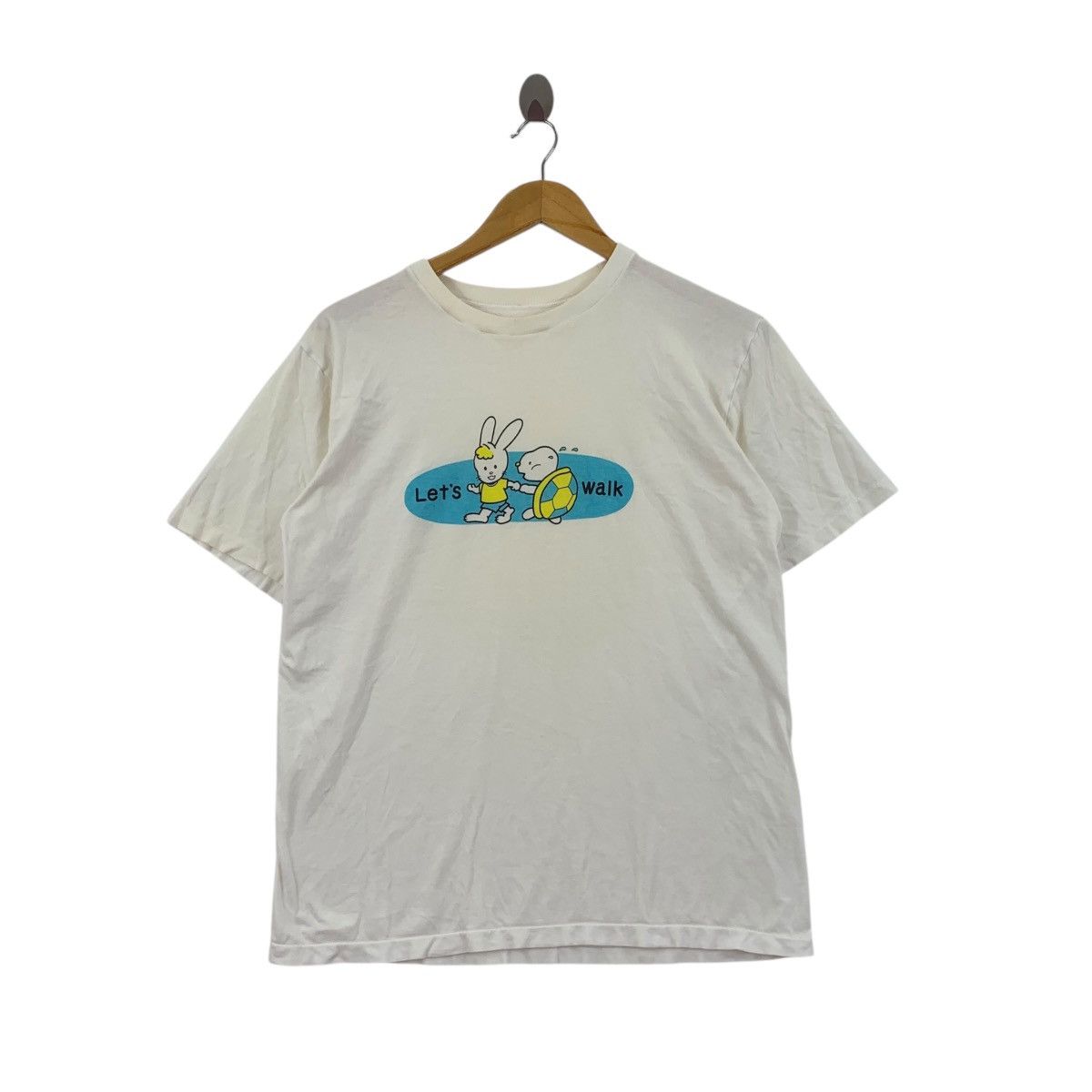 Vintage Vintage JAPAN ANIMATION Lets Walk Cartoon Tee Shirt Top Size M / US 6-8 / IT 42-44 - 1 Thumbnail