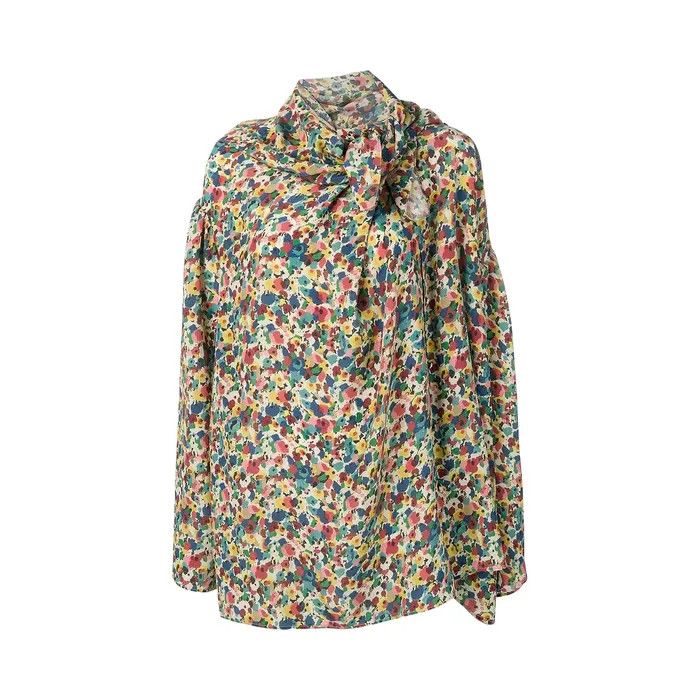 Balenciaga o1y0625 Silk Shirt in Multicolor Size M / US 6-8 / IT 42-44 - 1 Preview