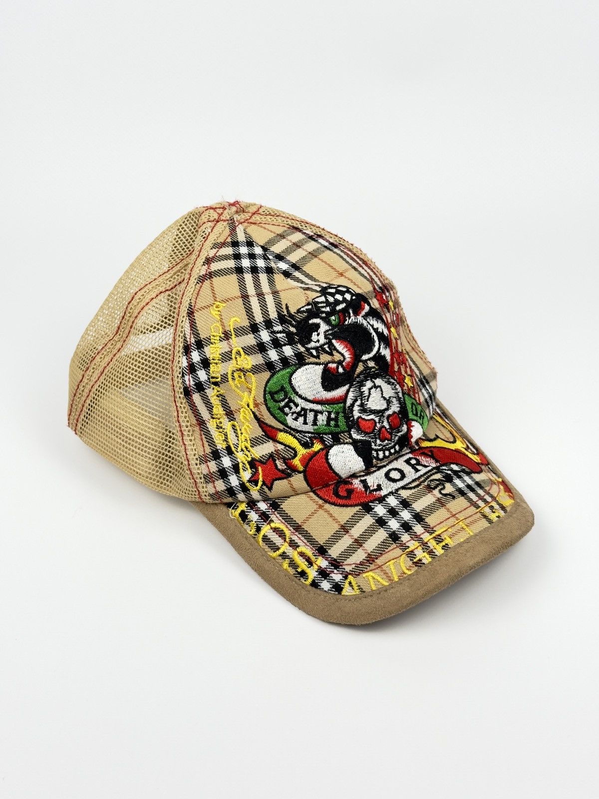 Ed Hardy 🔥 Don Ed Hardy Christian Audigier Hat Cap Burberry Print Size ONE SIZE - 16 Thumbnail