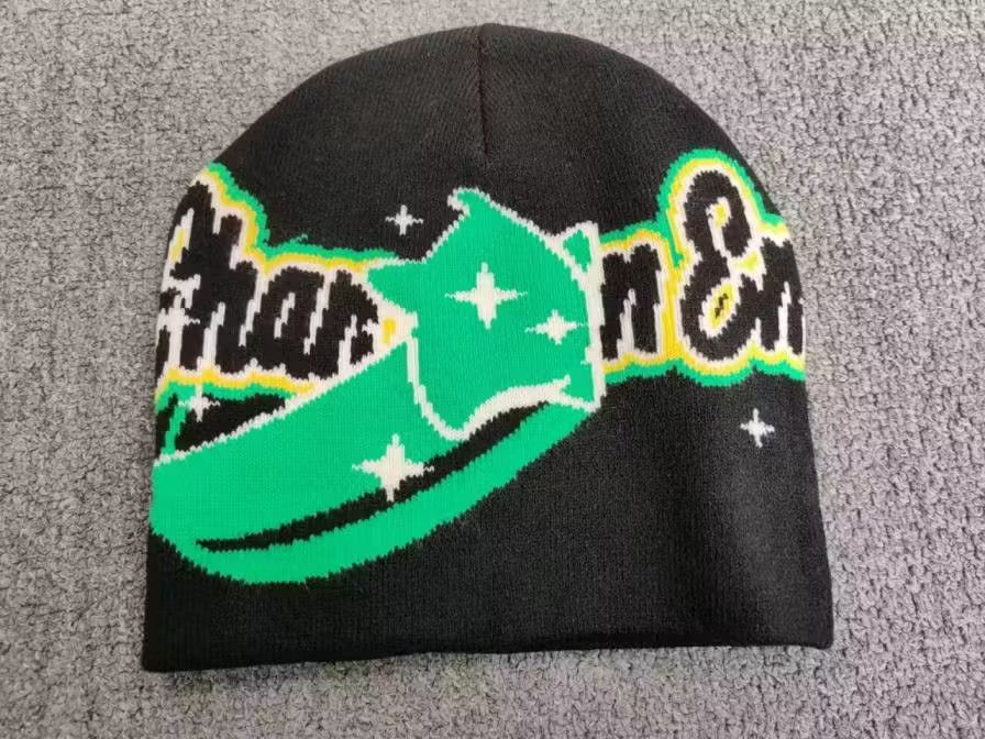 Other Shooting Star Graphic No Cuff Beanie Hat Black Size ONE SIZE - 1 Thumbnail