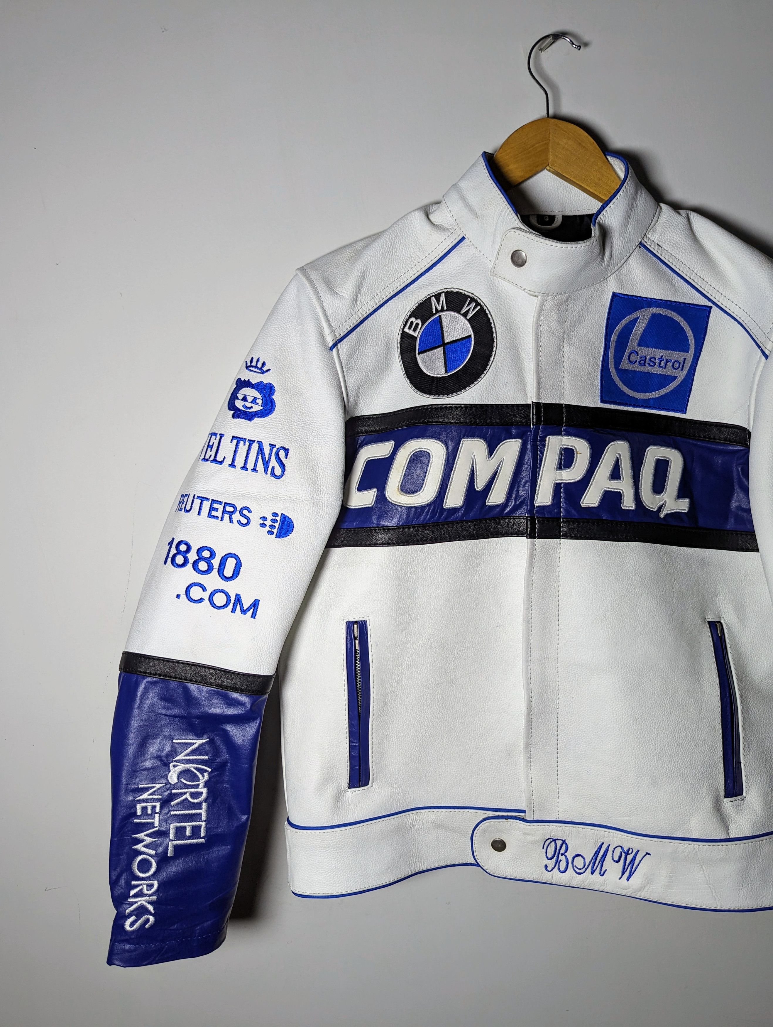 Vintage 🔥 BMW 🔥 Y2K RETRO RACING LEATHER JACKET FORMULA 1 Size US S / EU 44-46 / 1 - 4 Thumbnail