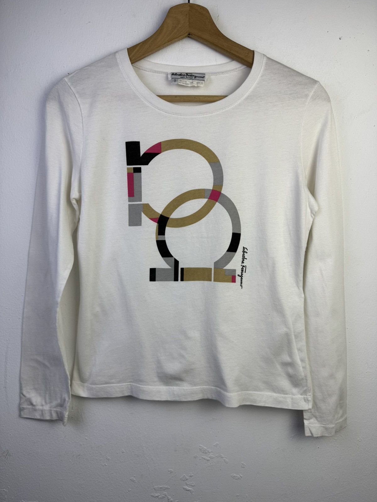Salvatore Ferragamo Vintage Salvatore Ferragamo long-sleeved t-shirt Size S / US 4 / IT 40 - 1 Thumbnail