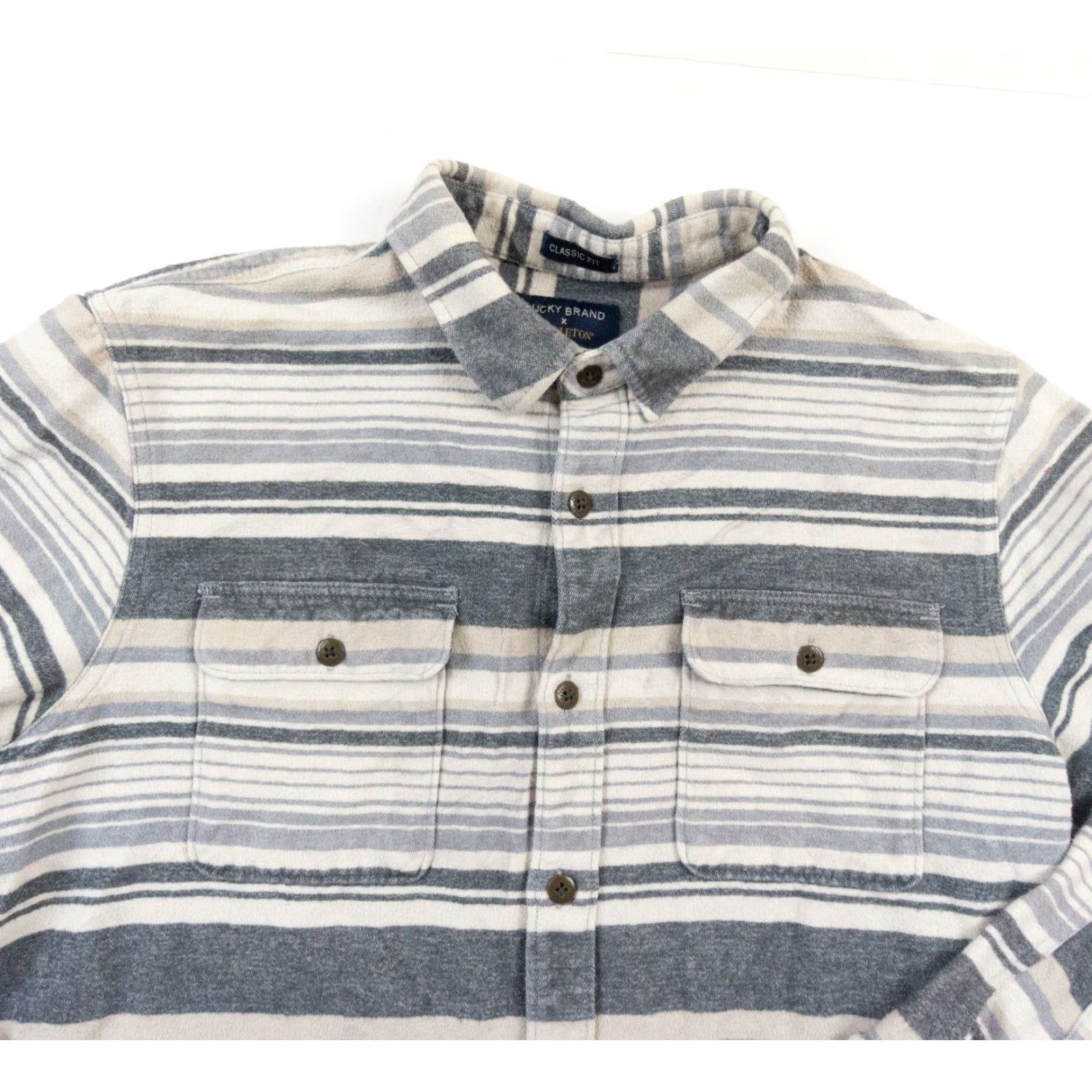 Pendleton Lucky Brand Pendleton Shirt Button-Up Flannel Striped Multicolor Mens Medium Regular Fit All Seasons Size US M / EU 48-50 / 2 - 2 Thumbnail