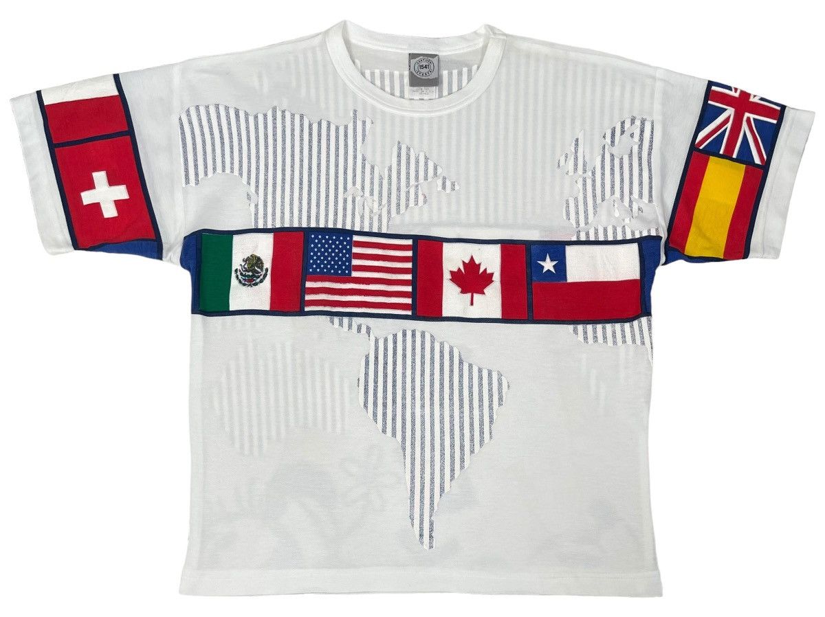 Vintage 90s VINTAGE FLAGS Tee Size US L / EU 52-54 / 3 - 1 Thumbnail