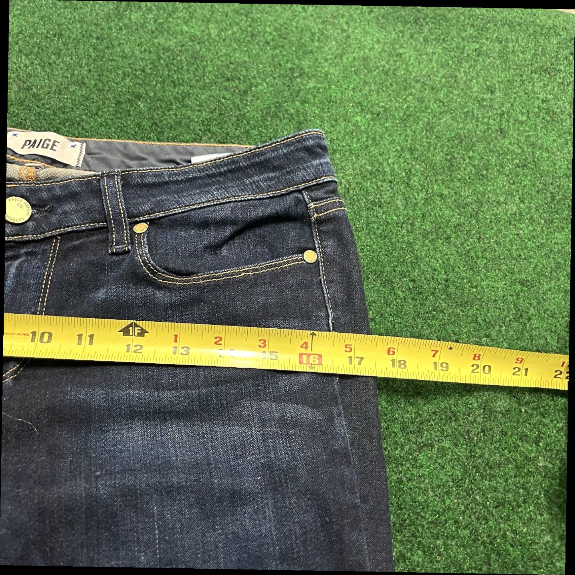 Paige Paige Jeans Womens 29 Blue Denim Dark Wash High Rise Stretch Size 29" - 6 Thumbnail