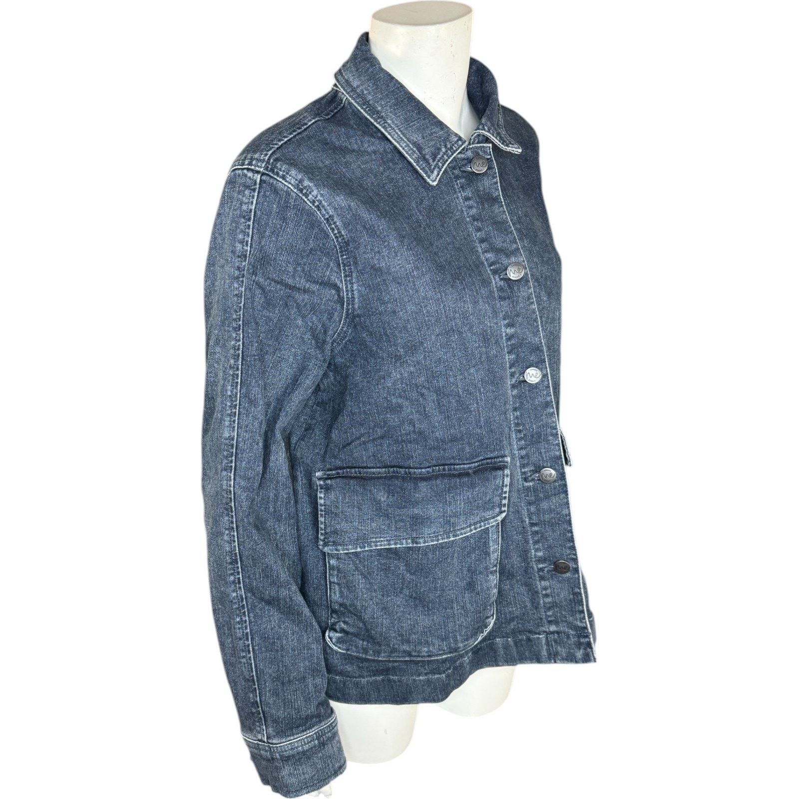 Other Me by Jennie Garth Denim Jacket Washed Grey Blue Wash 1X Size XL / US 12-14 / IT 48-50 - 11 Thumbnail