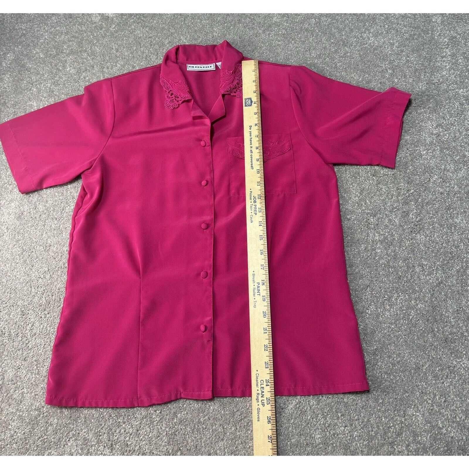 Other Vintage 80s Hot Pink Top Womens 8 Shoulder Pads Korea Dainty Size M / US 6-8 / IT 42-44 - 6 Thumbnail