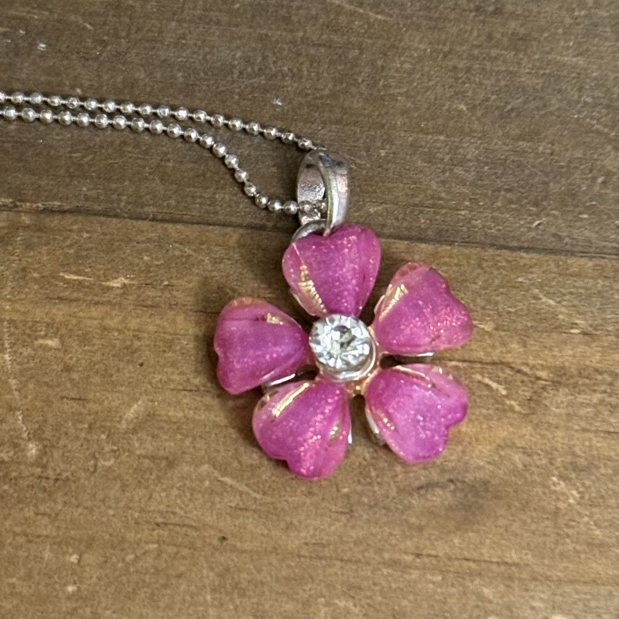 Other Cool Jewels silver tone pink flower pendant necklace Size ONE SIZE - 3 Thumbnail