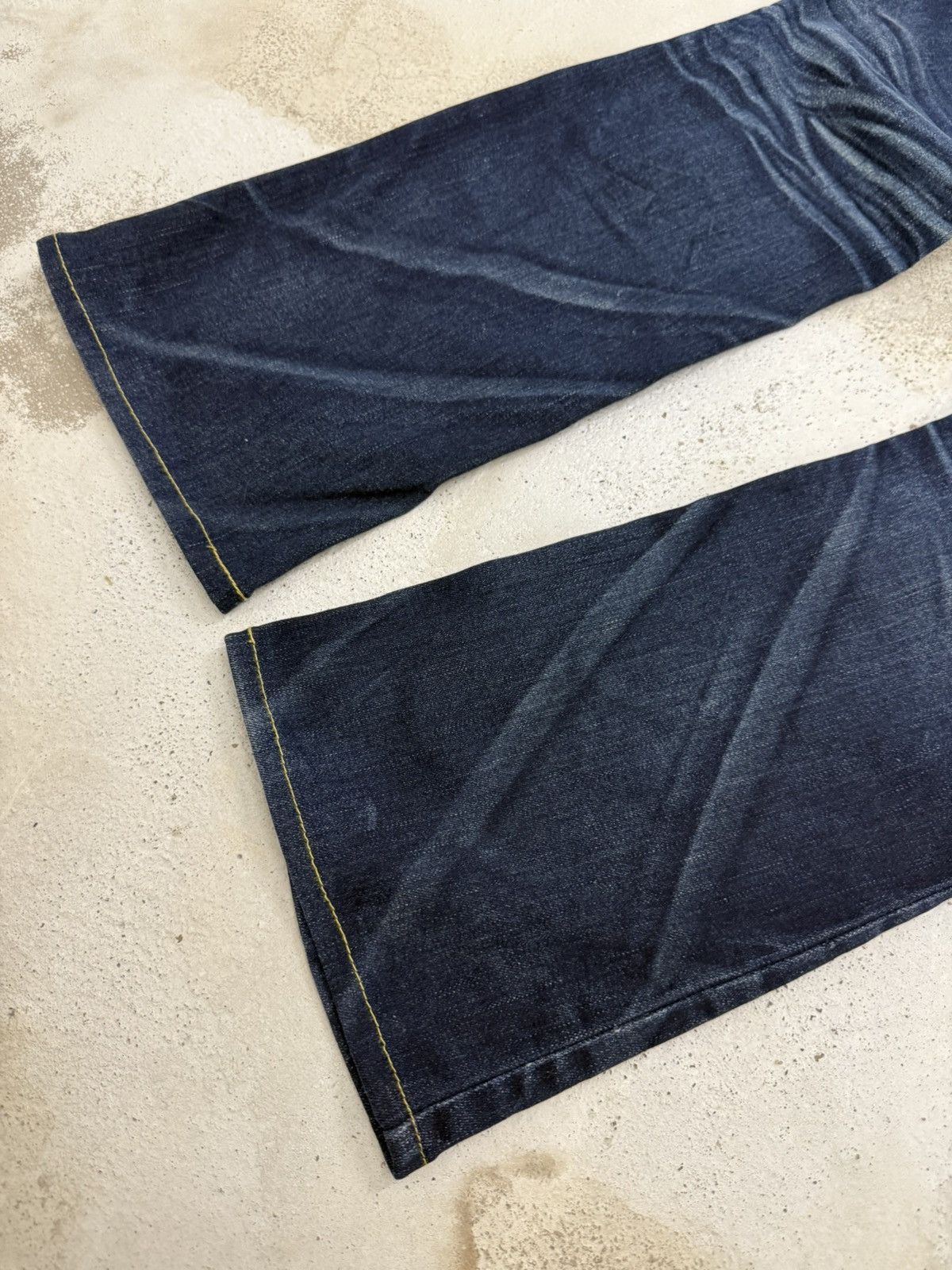 Japanese Brand × Tornado Mart Lolita Japan Claw Mark Leather Trimmed Pocket Flare Jeans Size US 29 - 12 Thumbnail