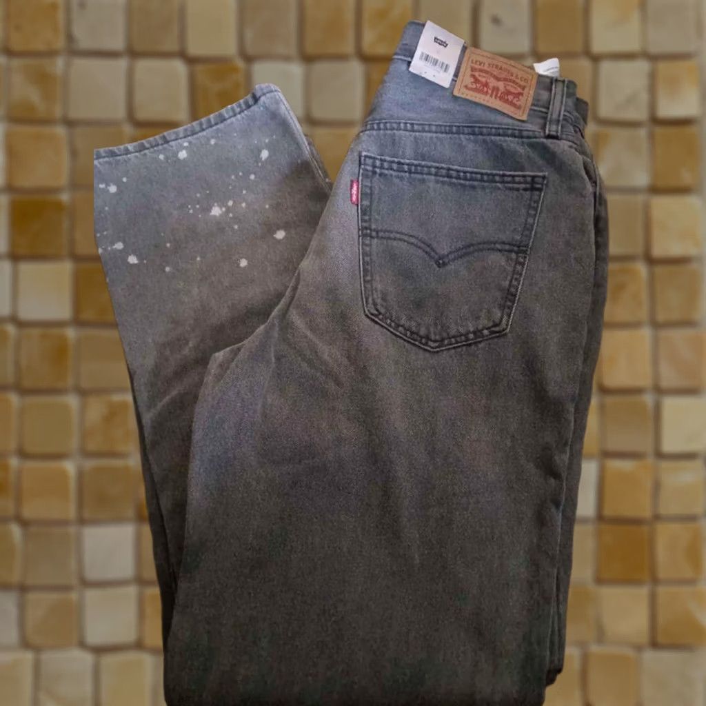 Vintage WOMENS LEVIS LOW PRO STRAIGHT JEANS SIZE 29 GRAY BLACK Size 29" - 1 Preview
