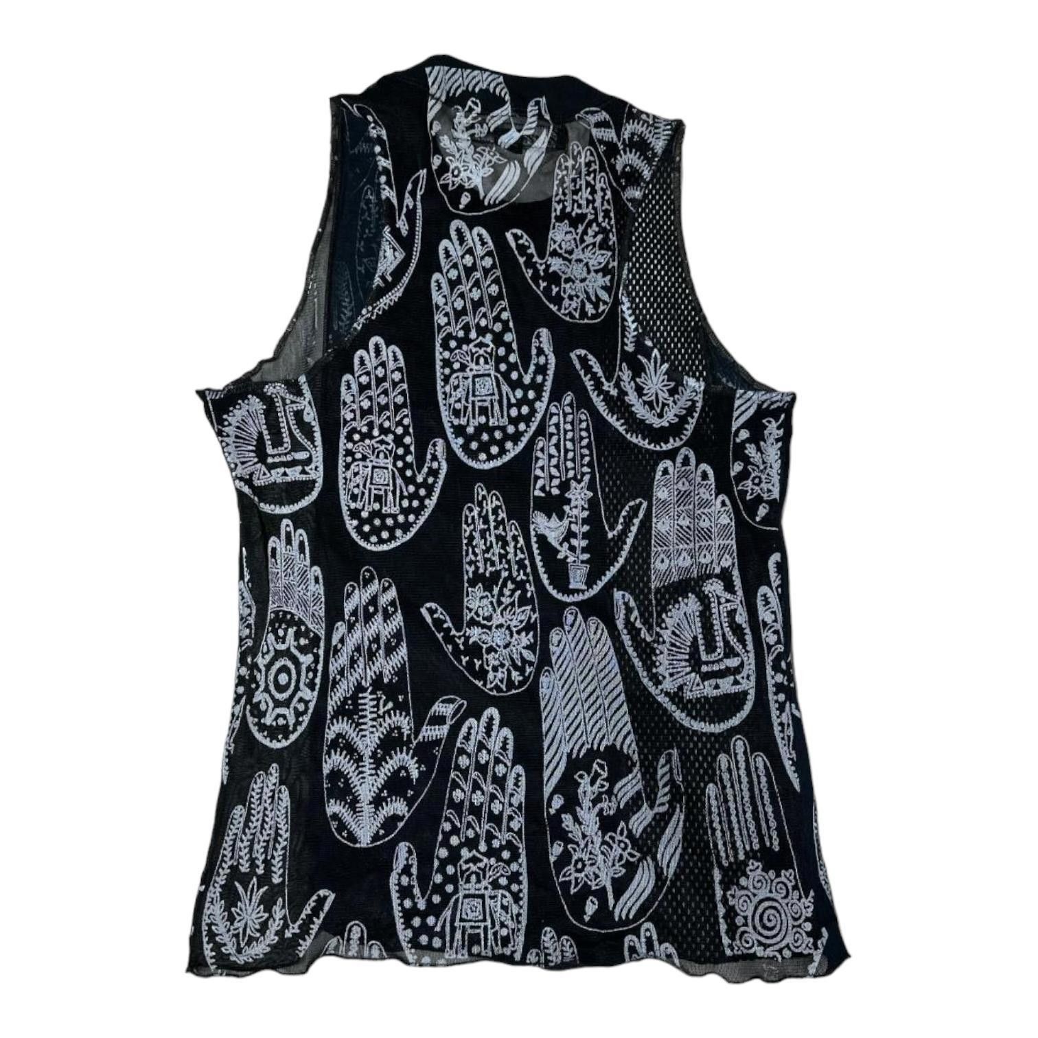 Miss Sixty The Miss Sixty Henna Hands Mesh Top Size ONE SIZE - 3 Thumbnail