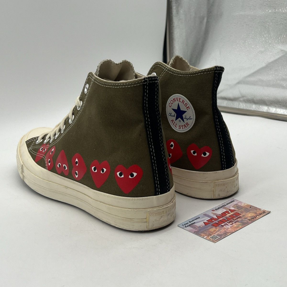 Converse Converse Comme des Garçons Play x Chuck 70 Hi Multi Heart Size US 11 / EU 44 - 4 Thumbnail