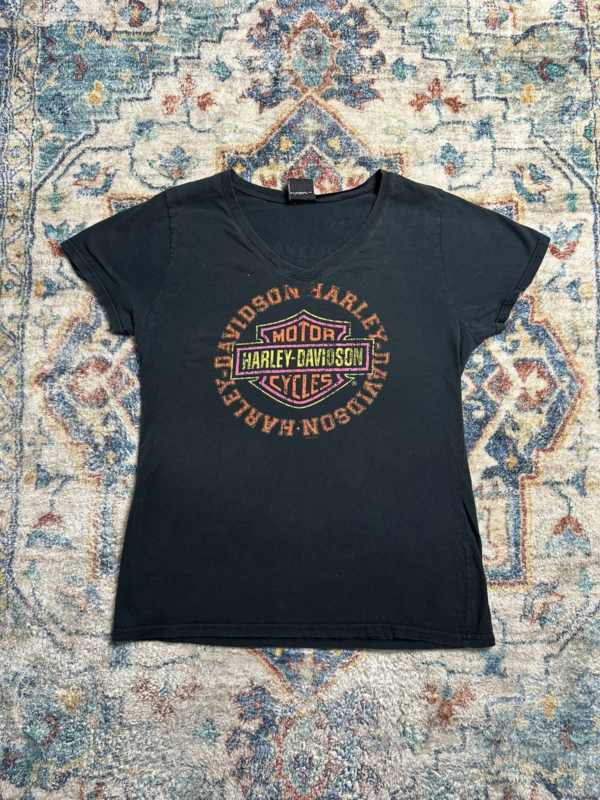 Harley Davidson Harley Davidson V-Neck Logo T-shirt Medium Size M / US 6-8 / IT 42-44 - 1 Thumbnail