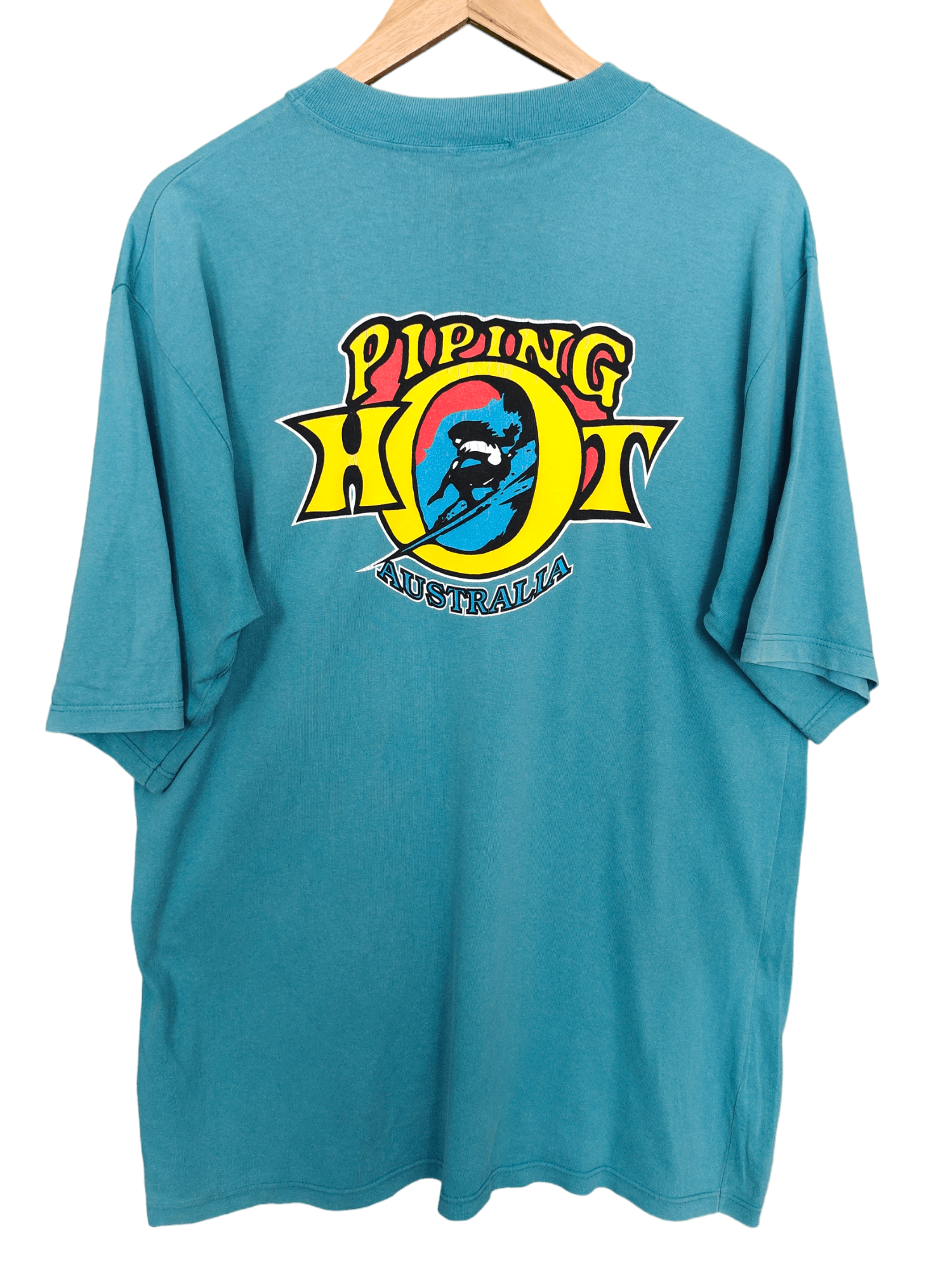 Mambo Vintage 90s Piping Hot Australia Surfing Oversize T Shirt Size US M / EU 48-50 / 2 - 2 Thumbnail