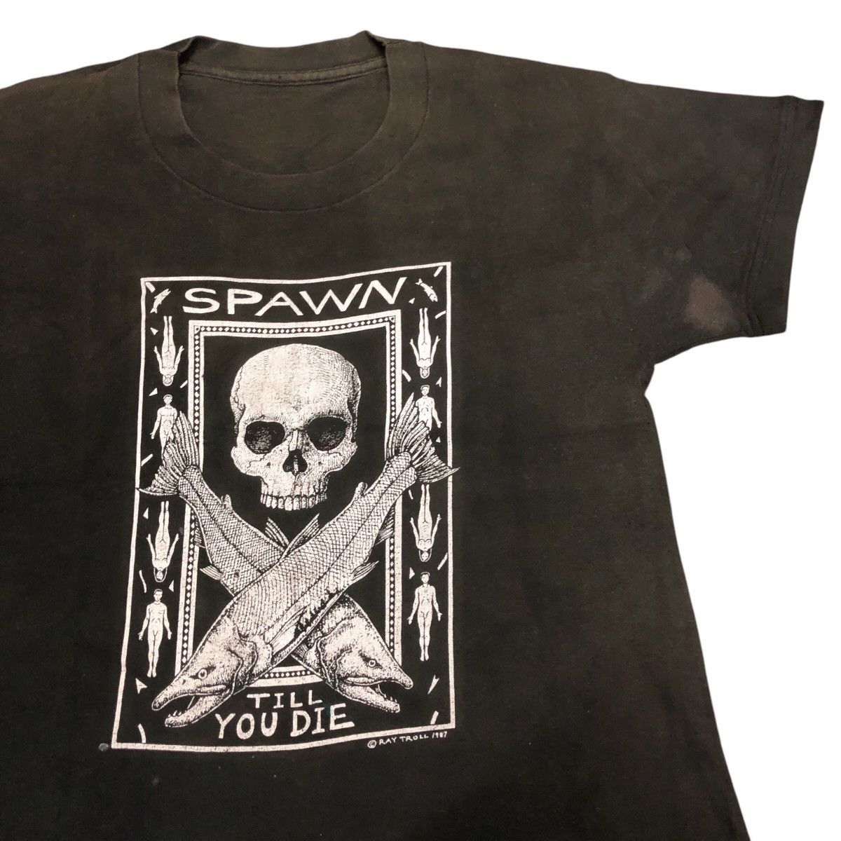 Vintage Vtg Ray Troll Spawn Till You Die Tshirt Size US S / EU 44-46 / 1 - 1 Thumbnail