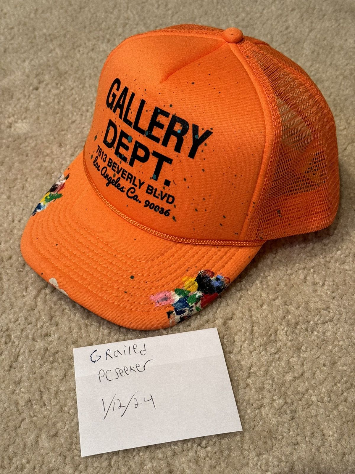 image of Gallery Dept. Workshop Trucker Hat in Orange, Men's