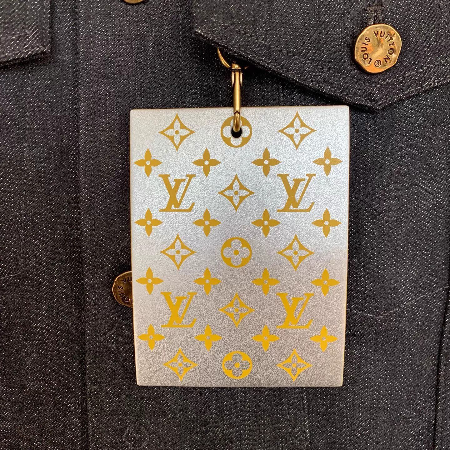 Louis Vuitton Louis Vuitton Gray Monogram Eclipse Denim Jacket Size US L / EU 52-54 / 3 - 4 Thumbnail