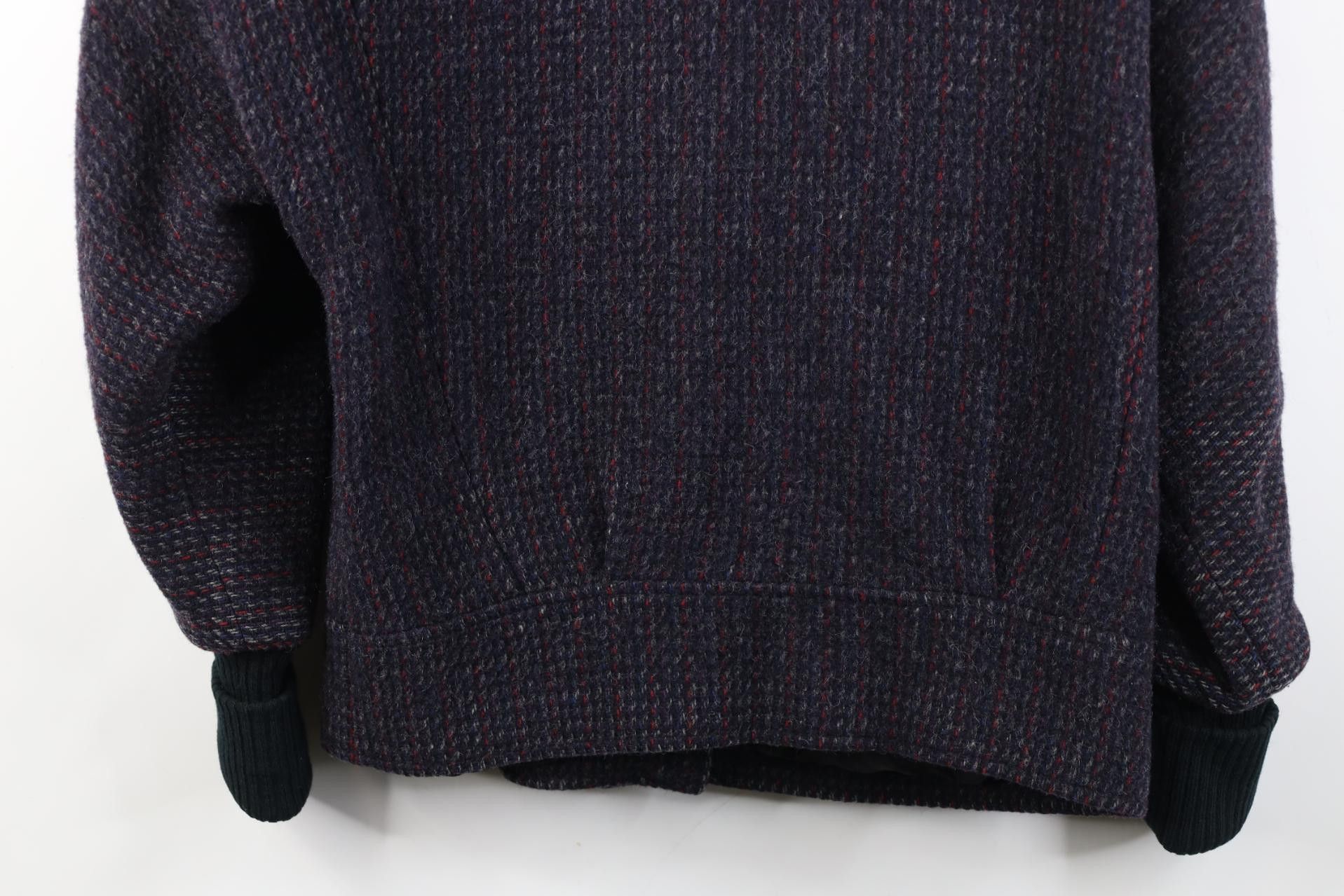 Vintage Vintage 80s 90s Streetwear Trim Wool Tweed Bomber Jacket USA Size L / US 10 / IT 46 - 15 Thumbnail