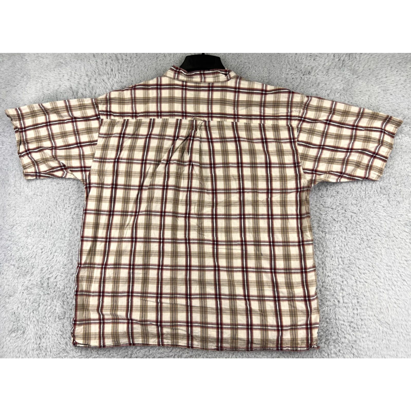 Big Dogs VINTAGE Big Dogs Shirt Mens 2XL Beige Plaid 100% Cotton Button-Up Pocket Collared Slim Fit 90s Theme Mens Size US XXL / EU 58 / 5 - 2 Thumbnail