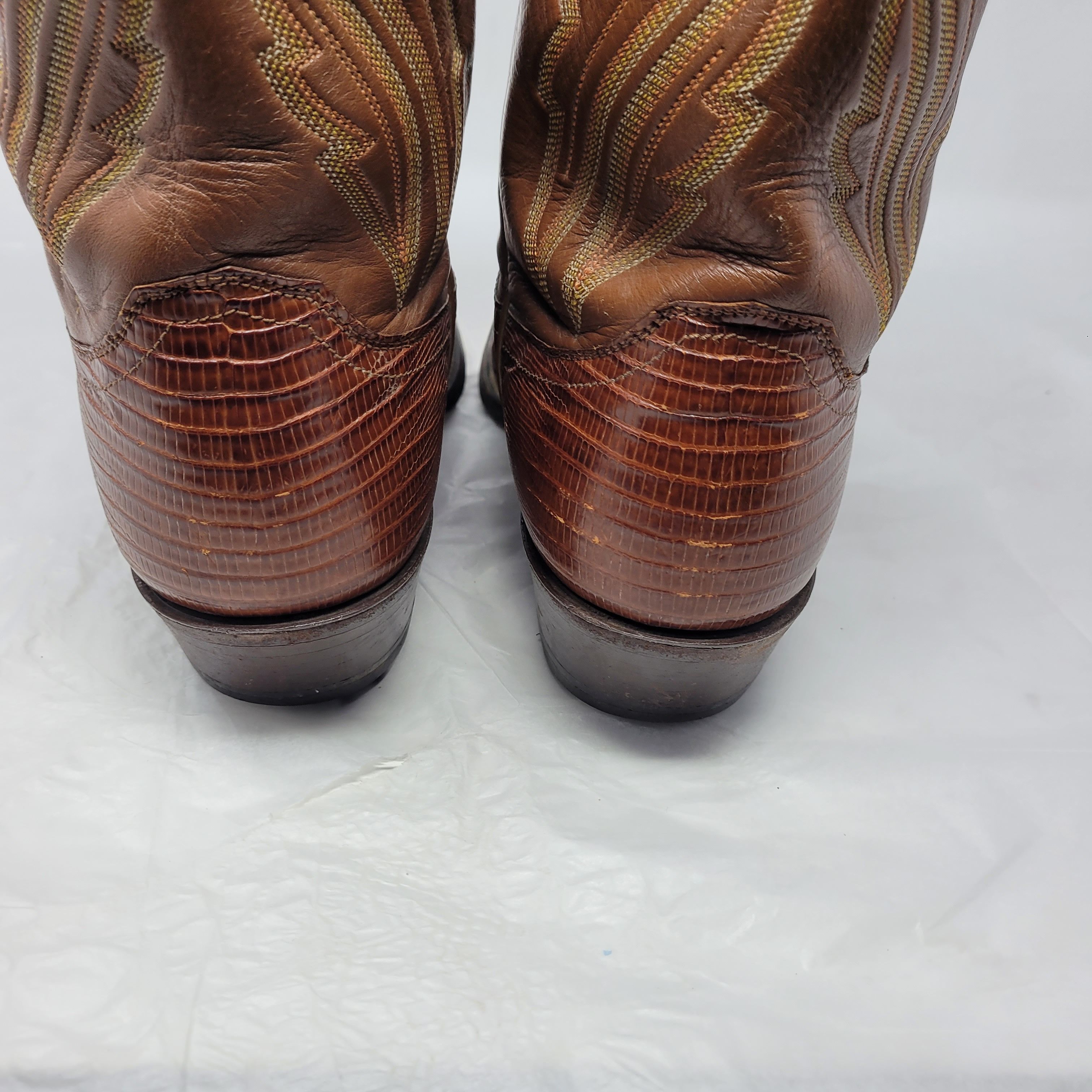 Justin Justin Exotic Western Boot Sz 10.5D Brown 8303 Lizard Size US 10.5 / EU 43-44 - 8 Thumbnail