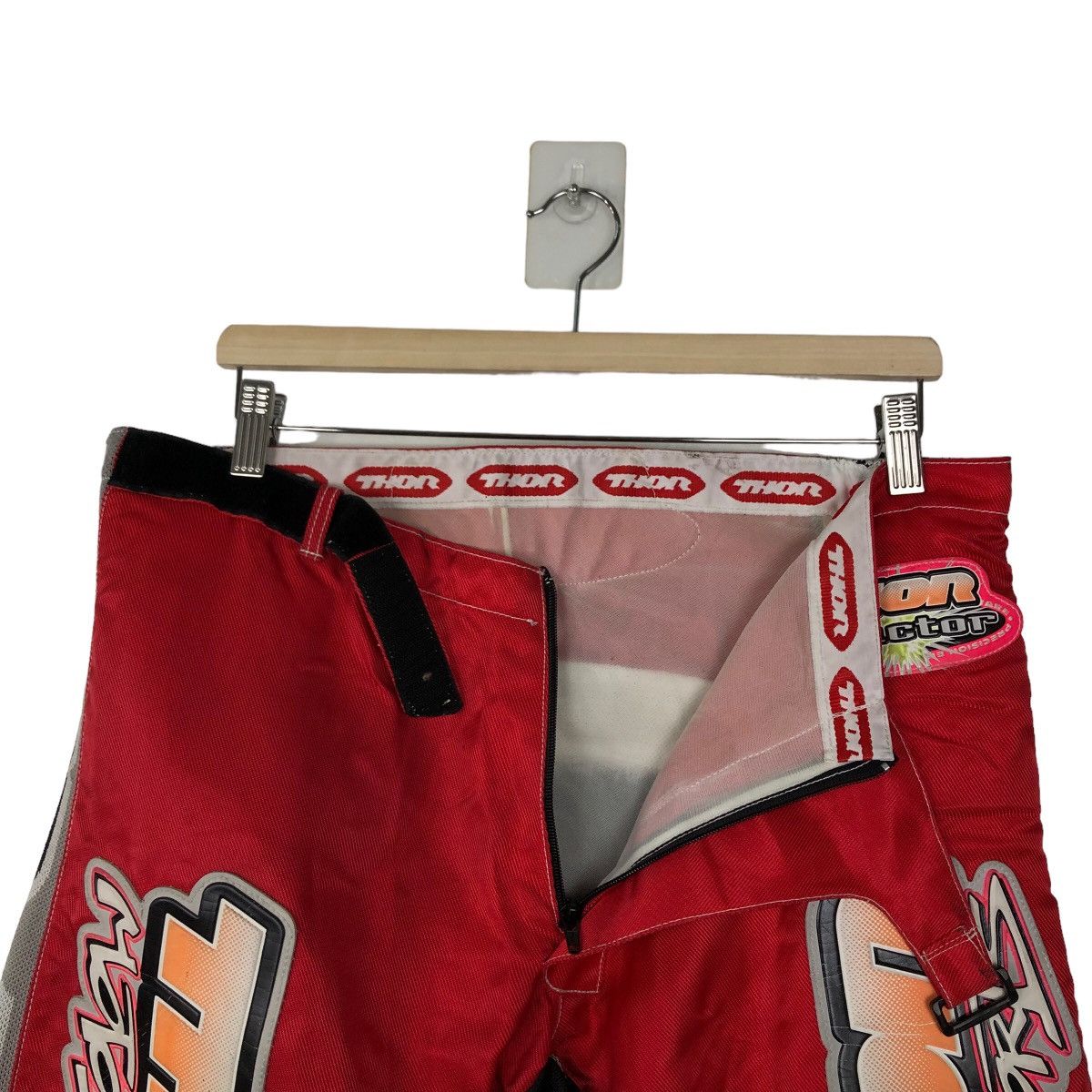 Japanese Brand 🔥RARE MOTORCYCLE CROSS PANTS THOR REACTOR RACING BI LOGO Size US 32 / EU 48 - 8 Thumbnail