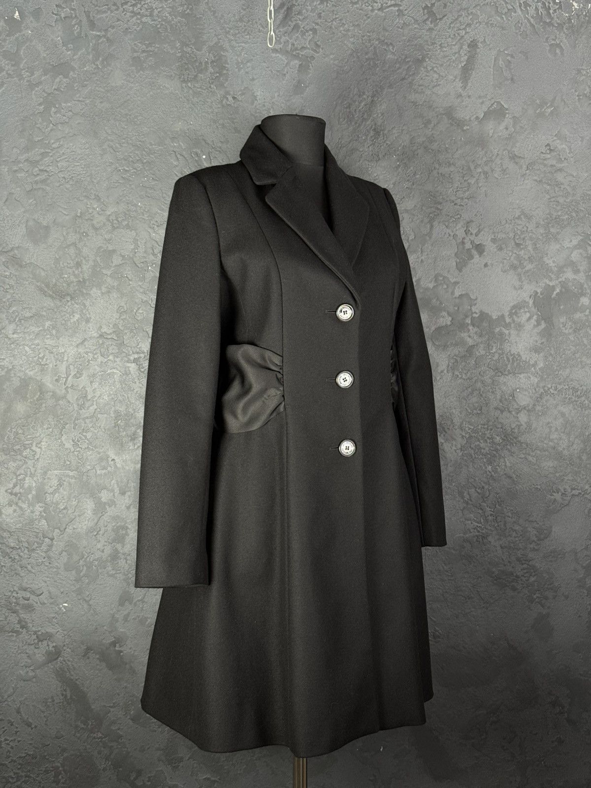 Love Moschino Love Moschino Black Wool Jackets & Women's Coat Size M / US 6-8 / IT 42-44 - 9 Thumbnail