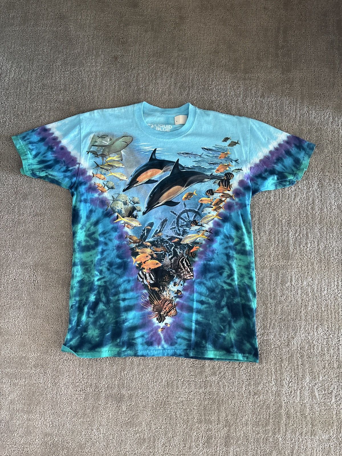 Liquid Blue × Vintage Y2K liquid blue t-shirt Size US M / EU 48-50 / 2 - 1 Thumbnail