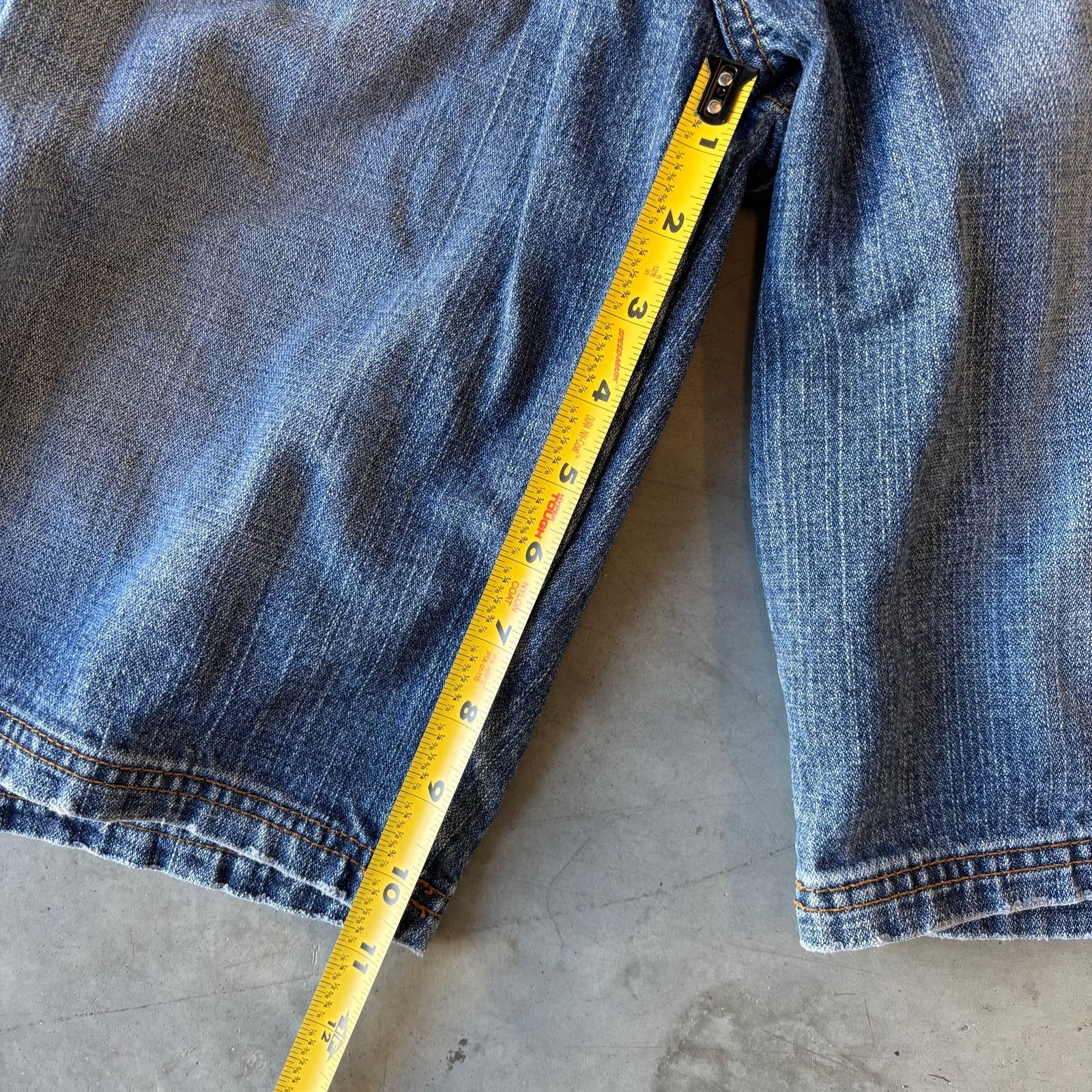 Vintage y2k faded washed denim shorts Size US 34 / EU 50 - 4 Thumbnail
