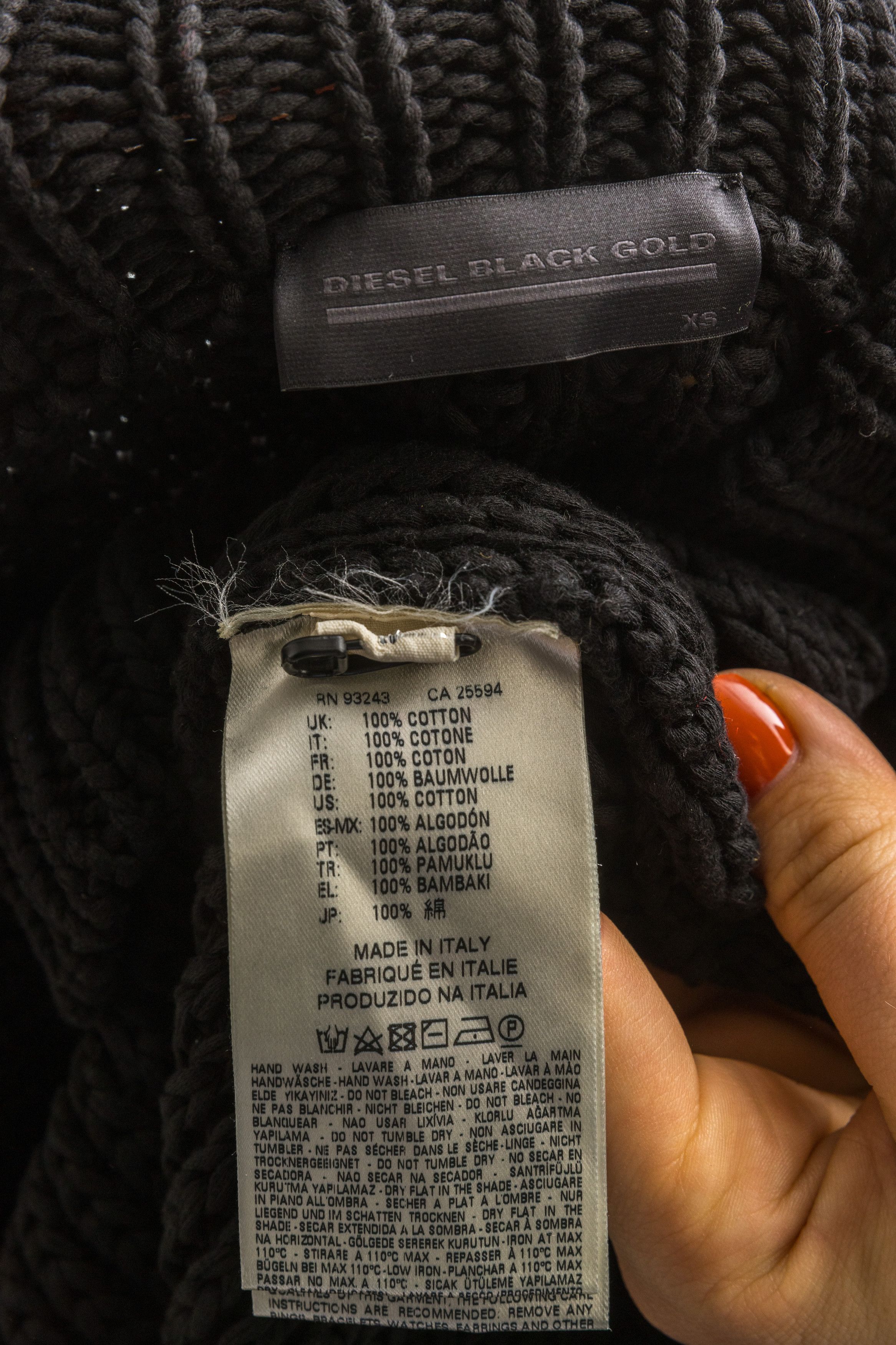 Diesel DIESEL Women's Black Label Cotton Vintage Sweater 6022 Size XS / US 0-2 / IT 36-38 - 10 Thumbnail