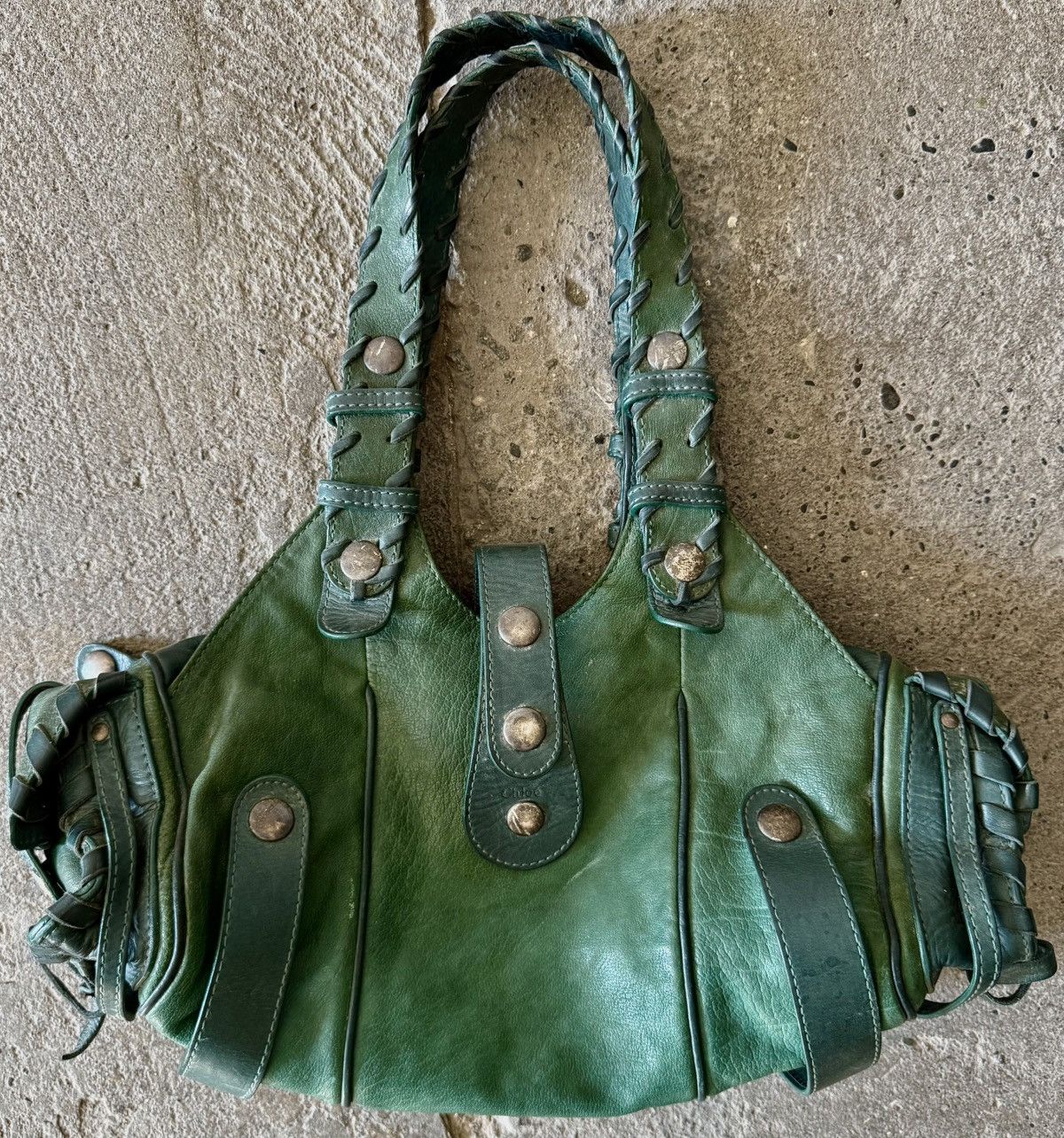 Chloe Chloe - 2000’s - Phoebe Philo - Green Leather Silverado Bag Size ONE SIZE - 17 Thumbnail