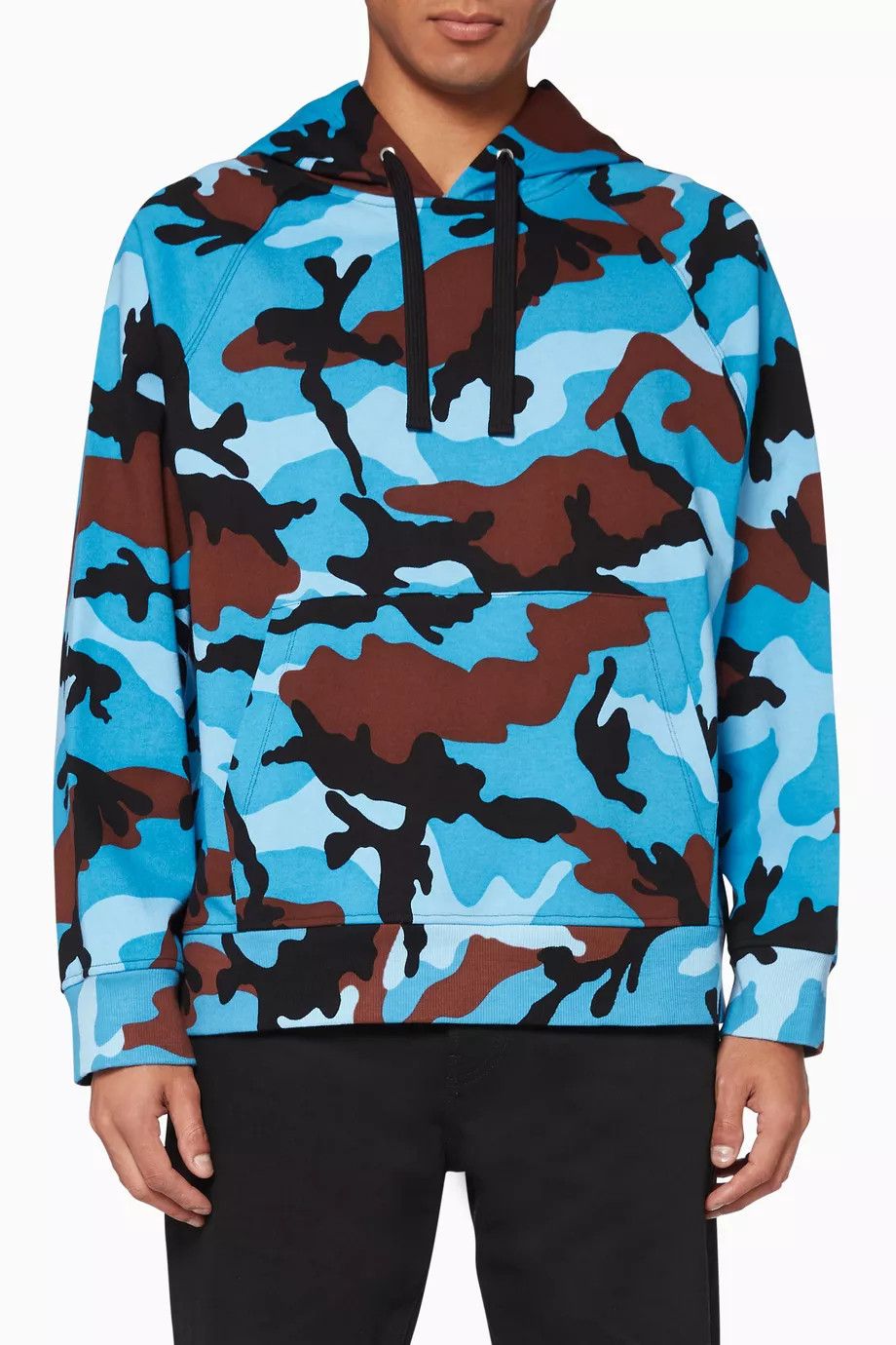 Valentino o1y0525 Camouflage Hoodie in Blue Size US XS / EU 42 / 0 - 1 Thumbnail