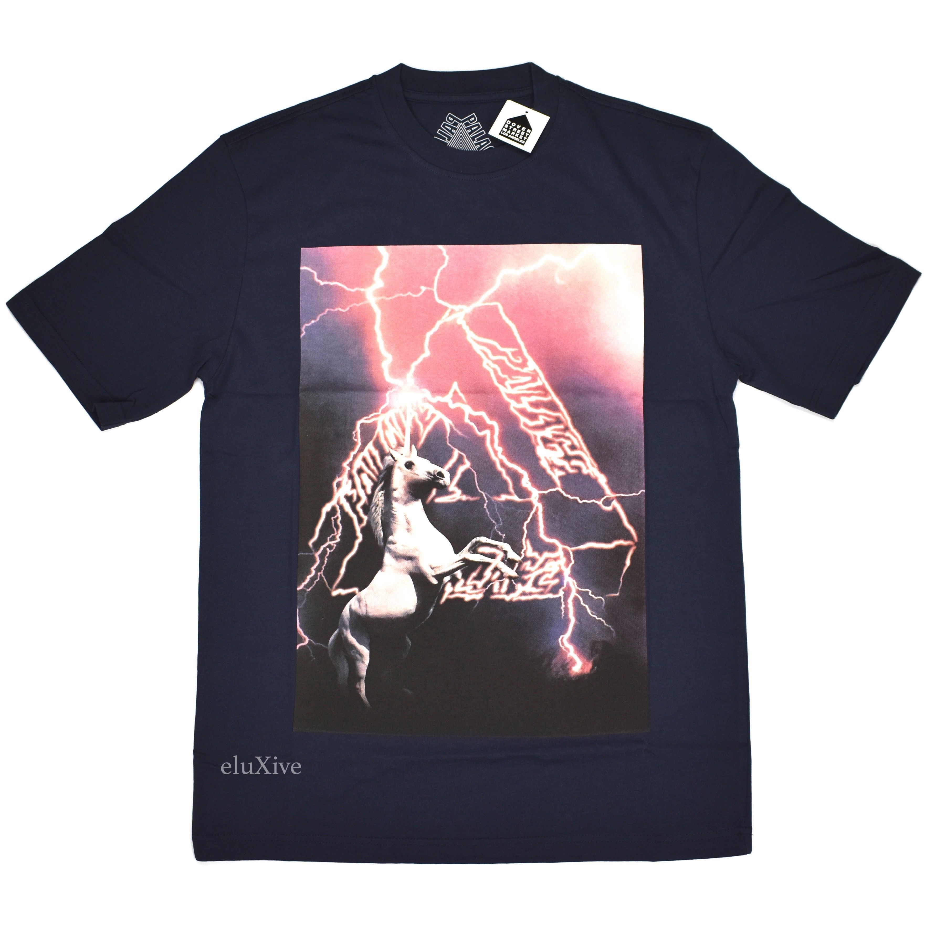 Palace Corn' Lightning Tri Ferg Logo T-Shirt Navy DS Size US M / EU 48-50 / 2 - 1 Preview