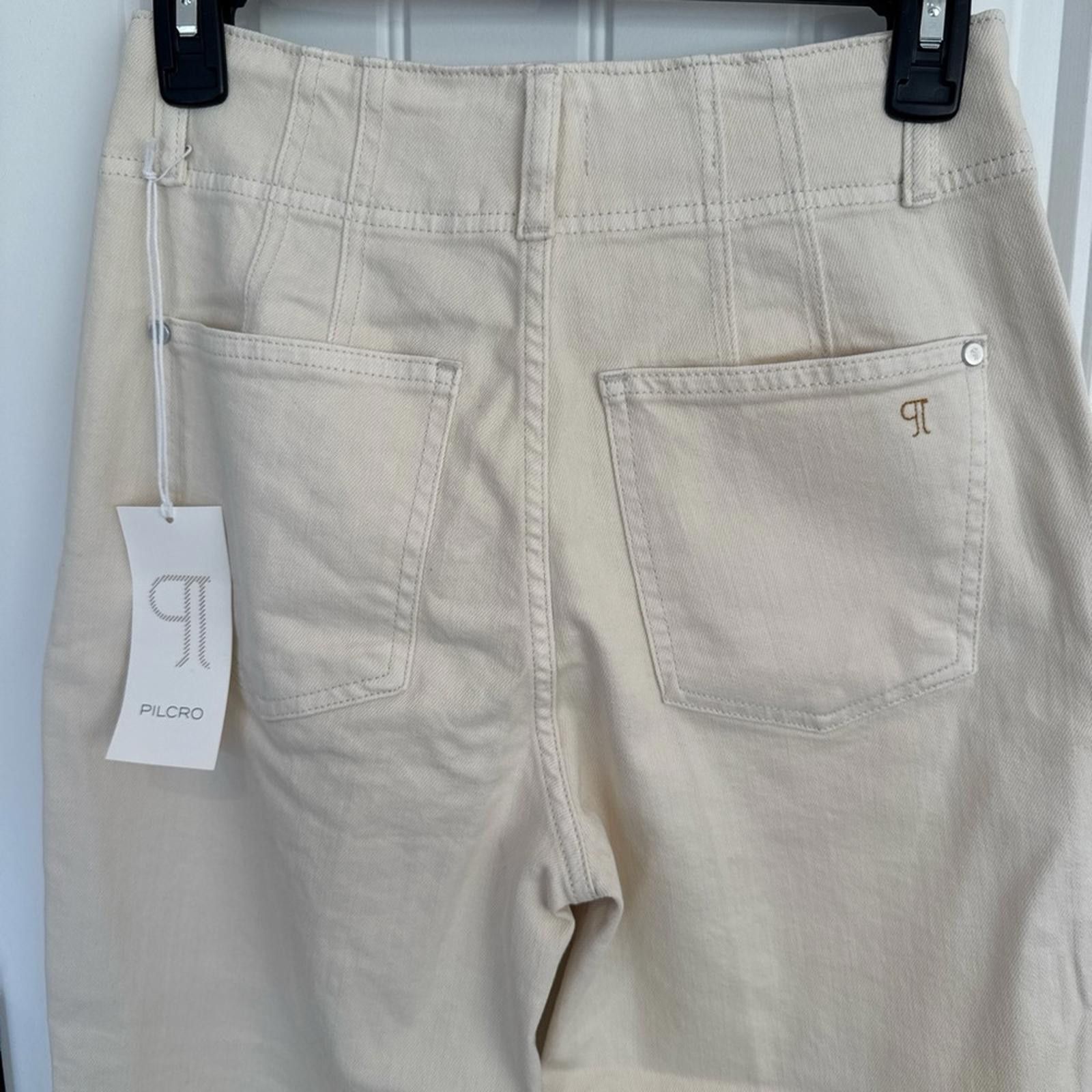 Other New Pilcro Anthropologie Cream High-Waisted Pants-26 Size 26" / US 2 / IT 38 - 5 Thumbnail