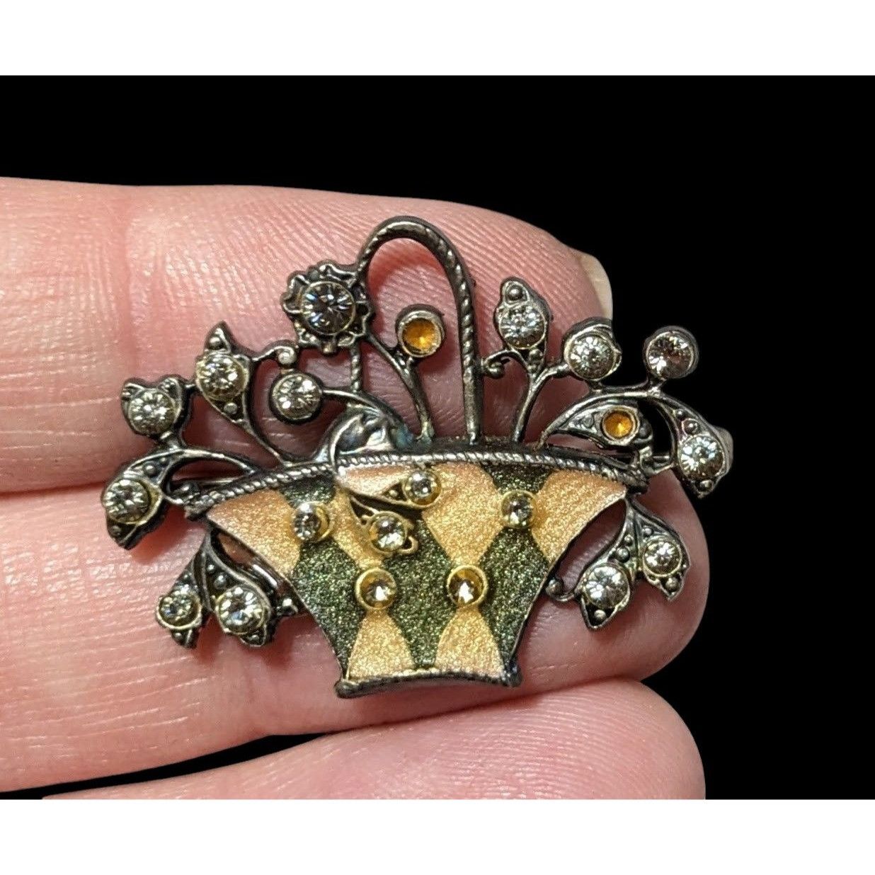 Other Vintage Catherine Popesco France Flower Basket Brooch Size ONE SIZE - 3 Thumbnail