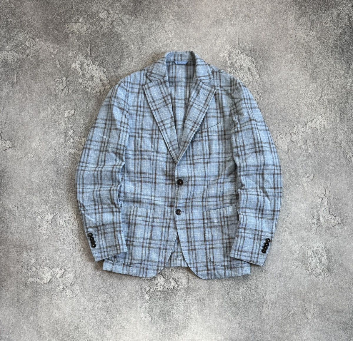 L.B.M. 1911 L.B.M. 1911 tailored Chekered wool blazer casual jacket Size 48R - 1 Thumbnail