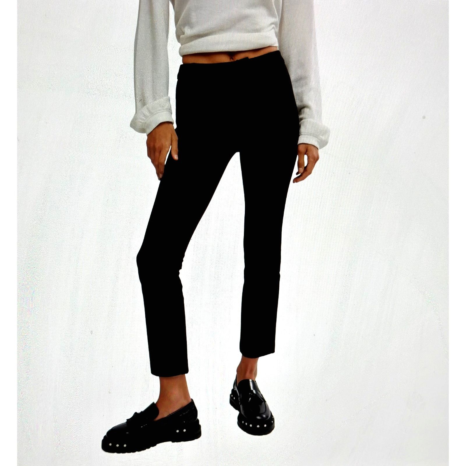 Free People Free People Molly Slim Pants Black size 12 Size 34" / US 12 / IT 48 - 6 Thumbnail