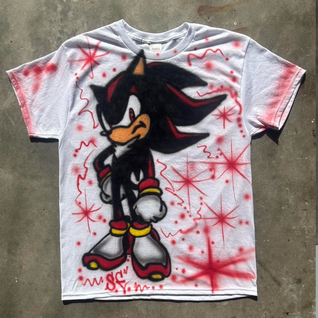 Other Shadow The Hedgehog Airbrush Shirt Size US M / EU 48-50 / 2 - 2 Thumbnail