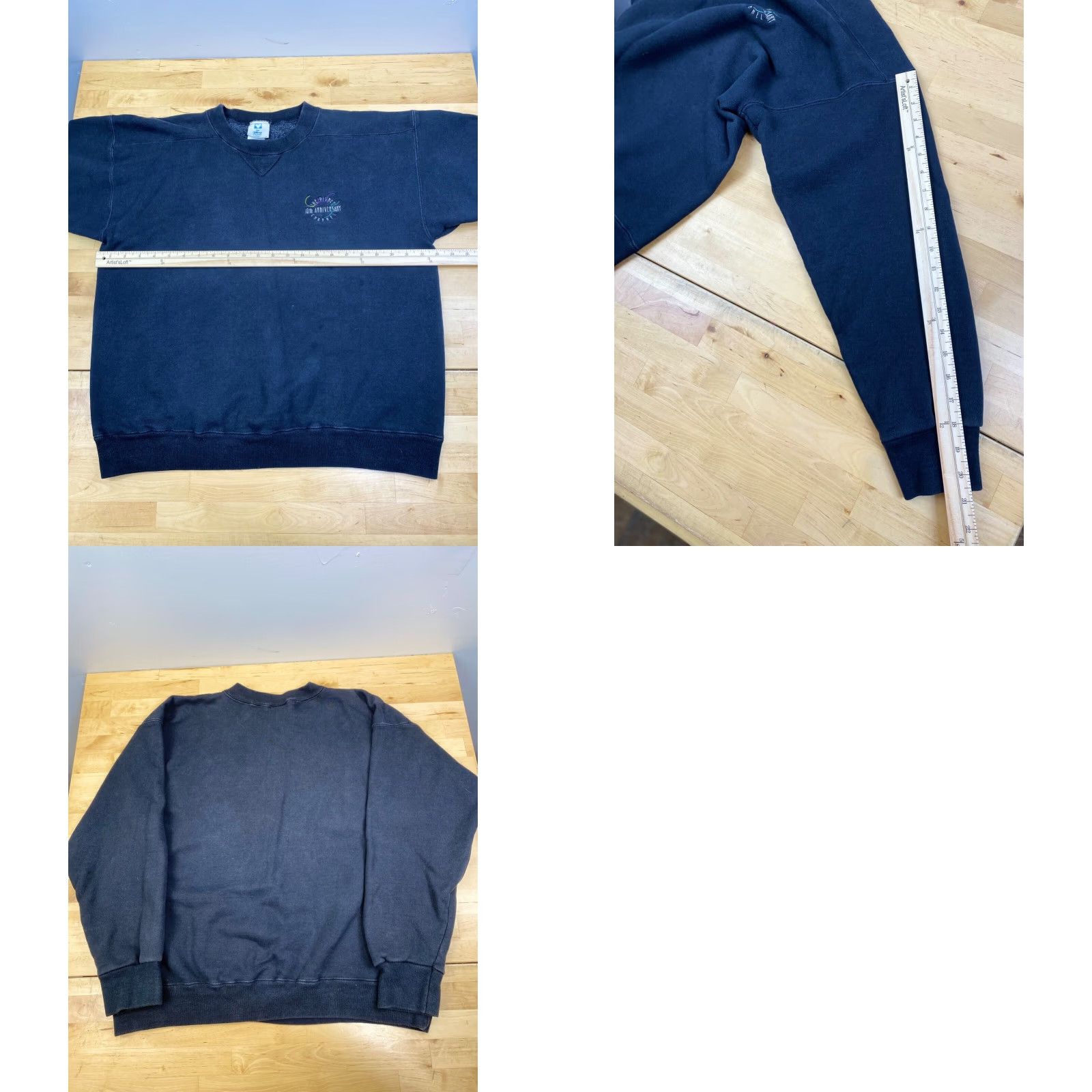 Disney VTG Disney Channel 10th Anniversary Sweatshirt Adult L Black Pullover USA #9890 Size US L / EU 52-54 / 3 - 8 Thumbnail