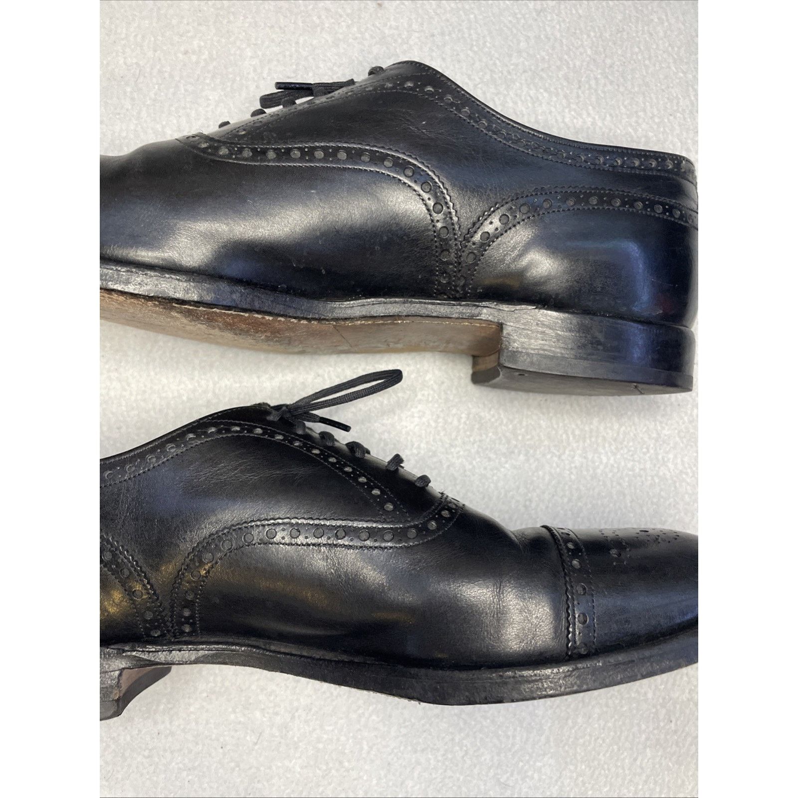 Church's Vtg Church’s Diplomat Black Semi-Brogue Oxford 3-City London Size US 11 / EU 44 - 8 Thumbnail