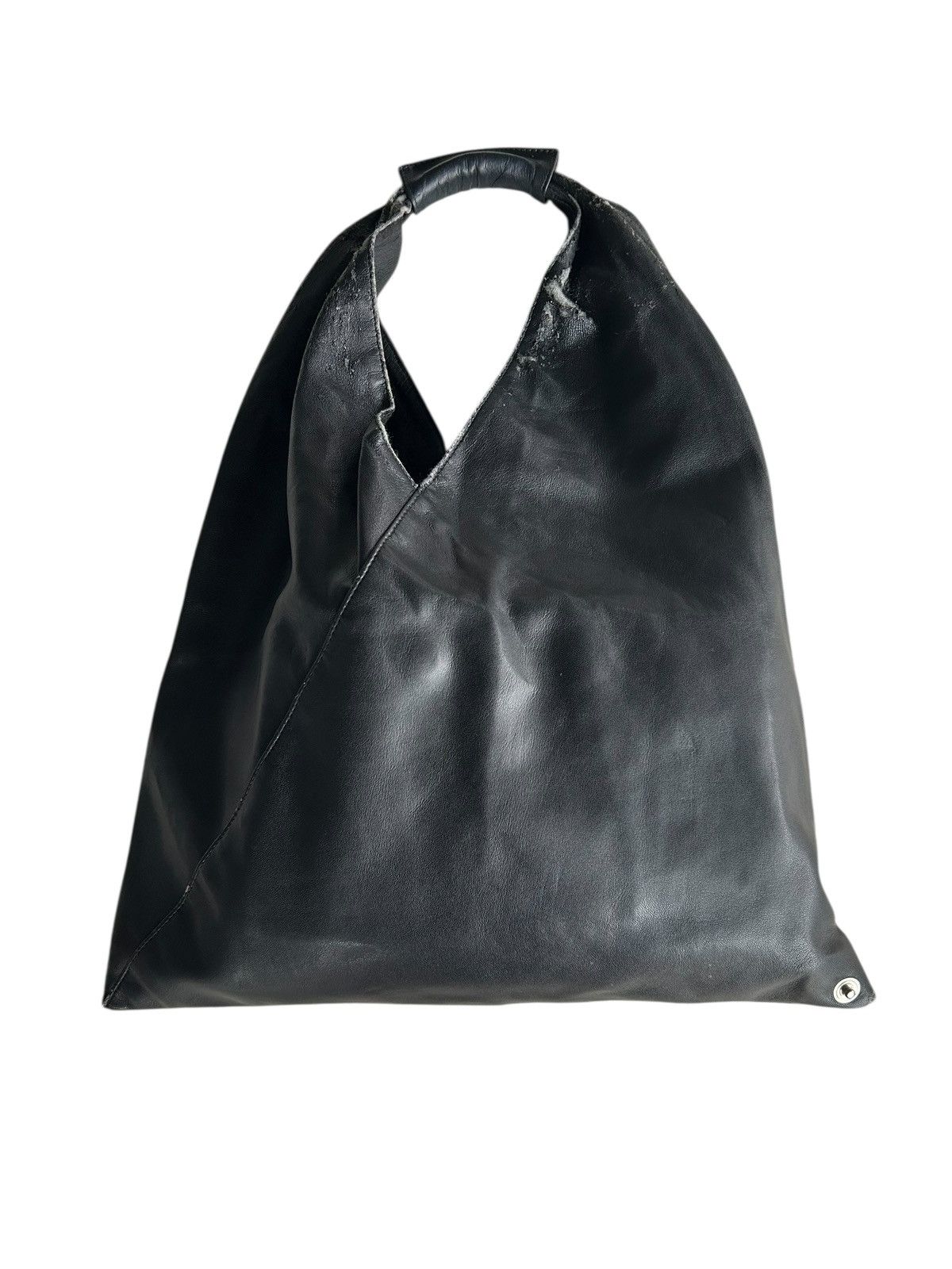 Maison Margiela MM6 - Maison Margiela Leather Distressed Tote Bag Size ONE SIZE - 10 Thumbnail