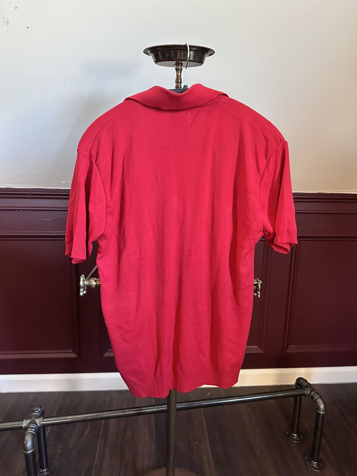 Vintage Ban-Lon MiUSA oversized pointed spread collar red polo shirt Size US M / EU 48-50 / 2 - 7 Thumbnail